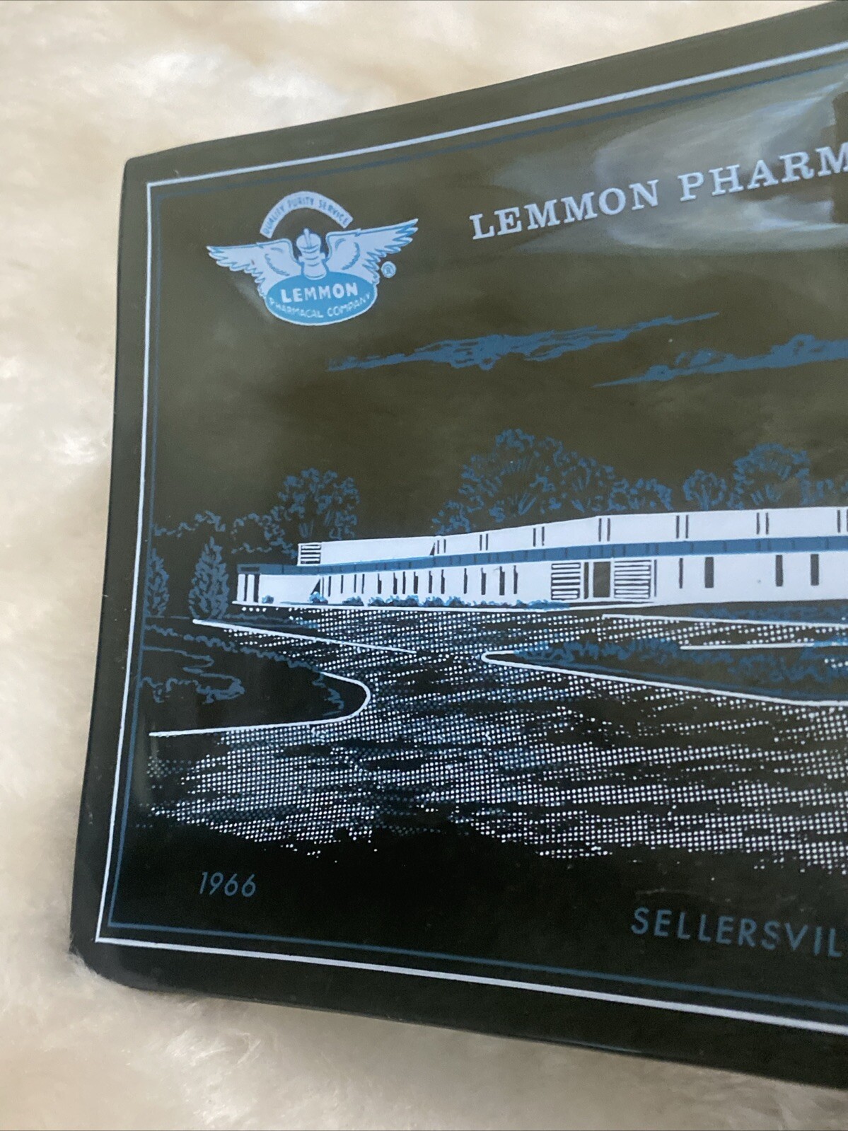 Pharmacy Advertising Tray 1966 Lemmon Pharmacal Co. Sellersville Pennsylvania