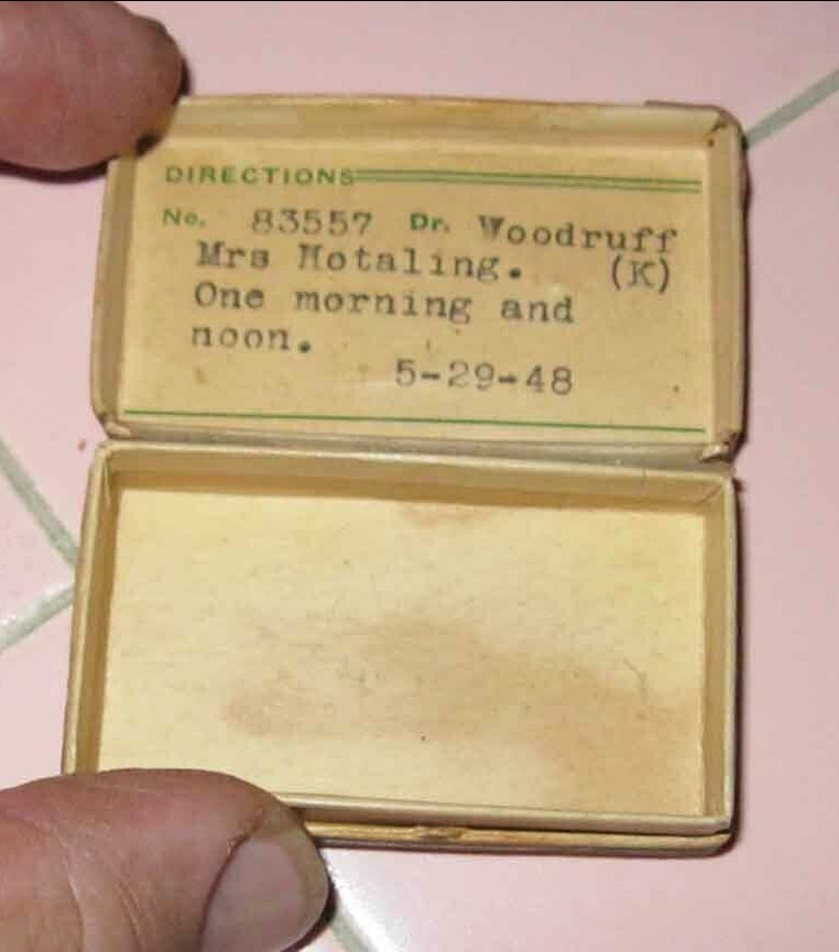 1948 Vintage McKay Drug Store Pill Box Alhambra California Prescriptions #883775