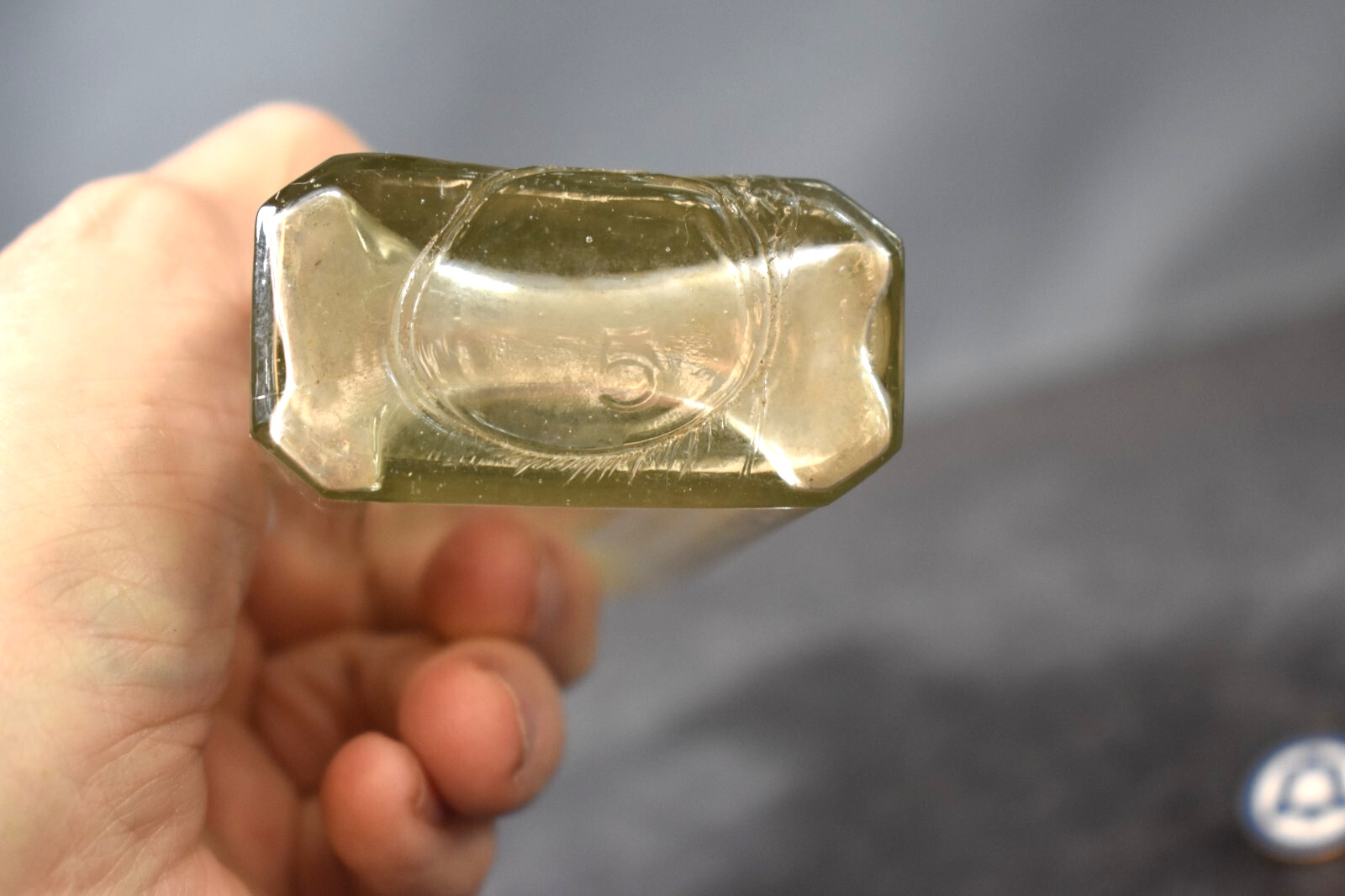 Vintage Medicine Bottle, Glass, Boye Needle Co. Chicago. 3 oz. 6 1/4″ Tall