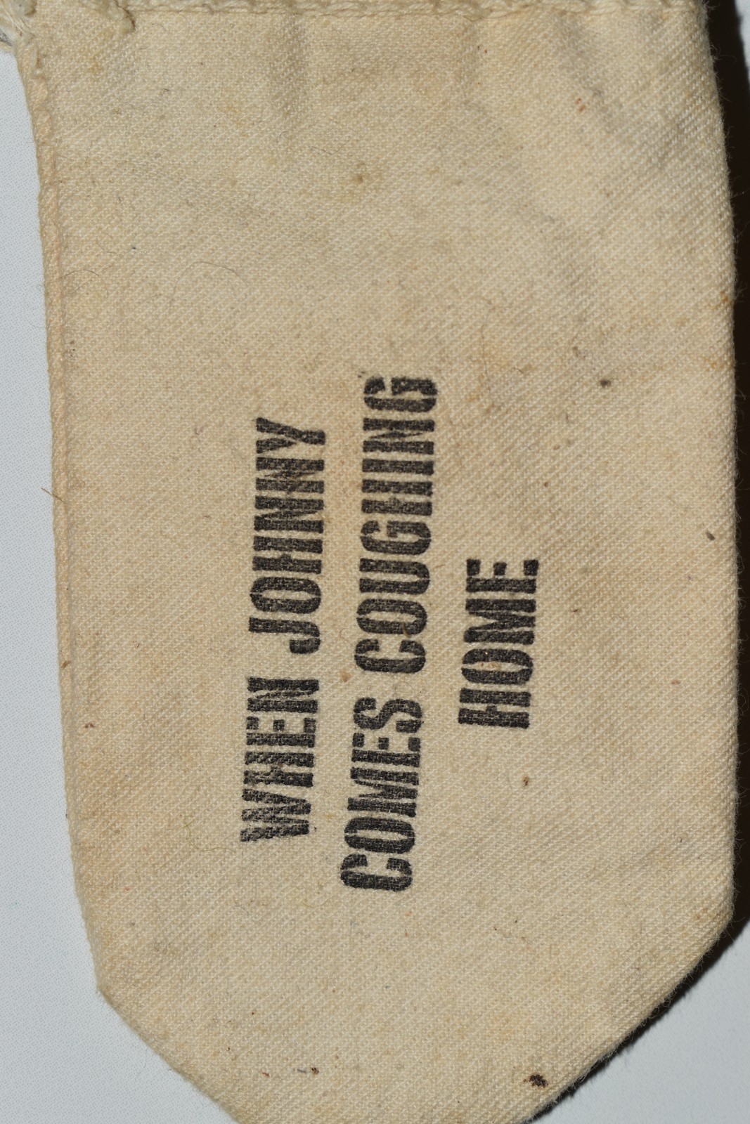 VTG Medical Humor Drawstring Bag “When Johnny Comes Coughing Home” Canvas Pouch