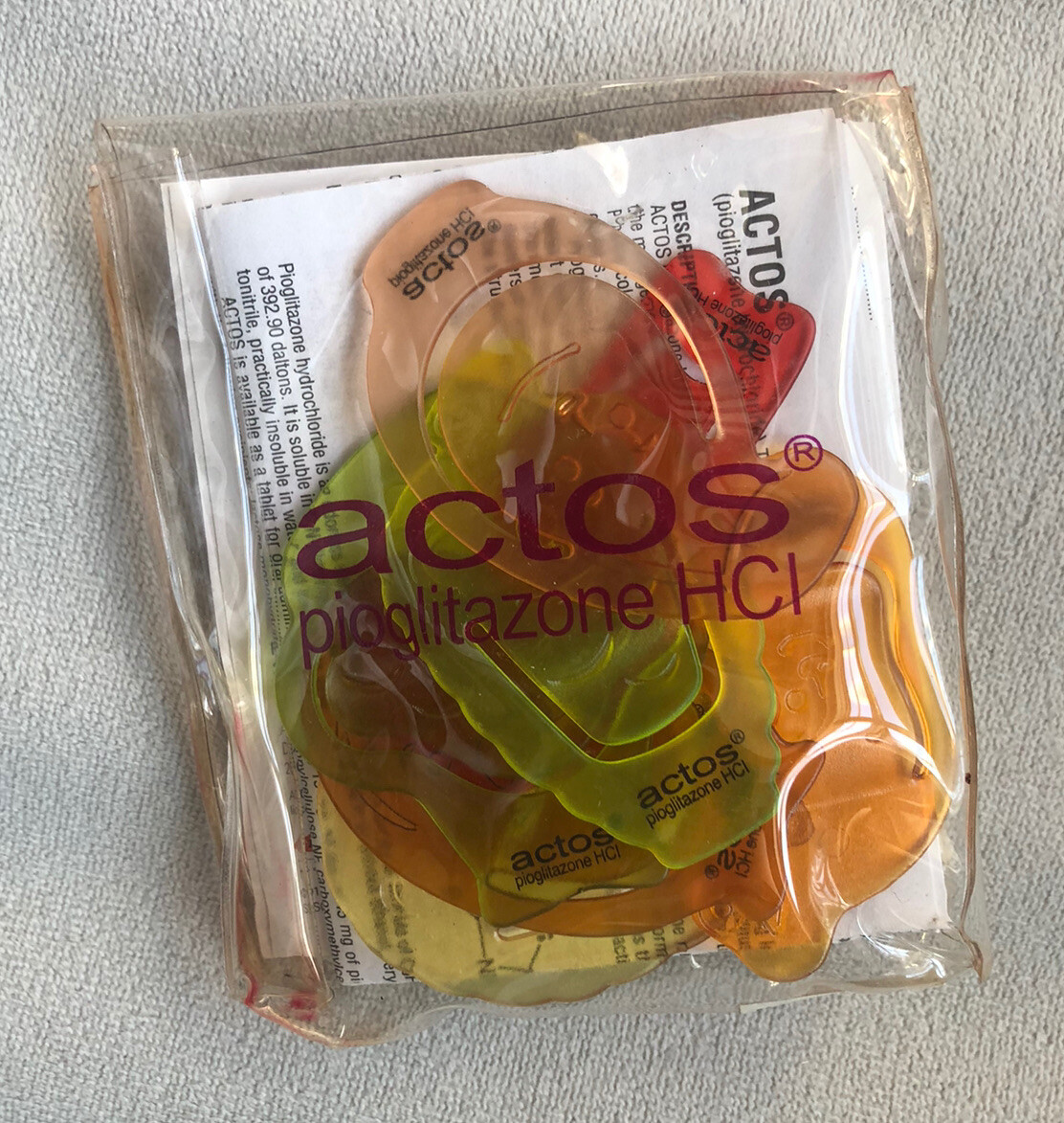 Pharmaceutical Drug Rep Actos Paperclips