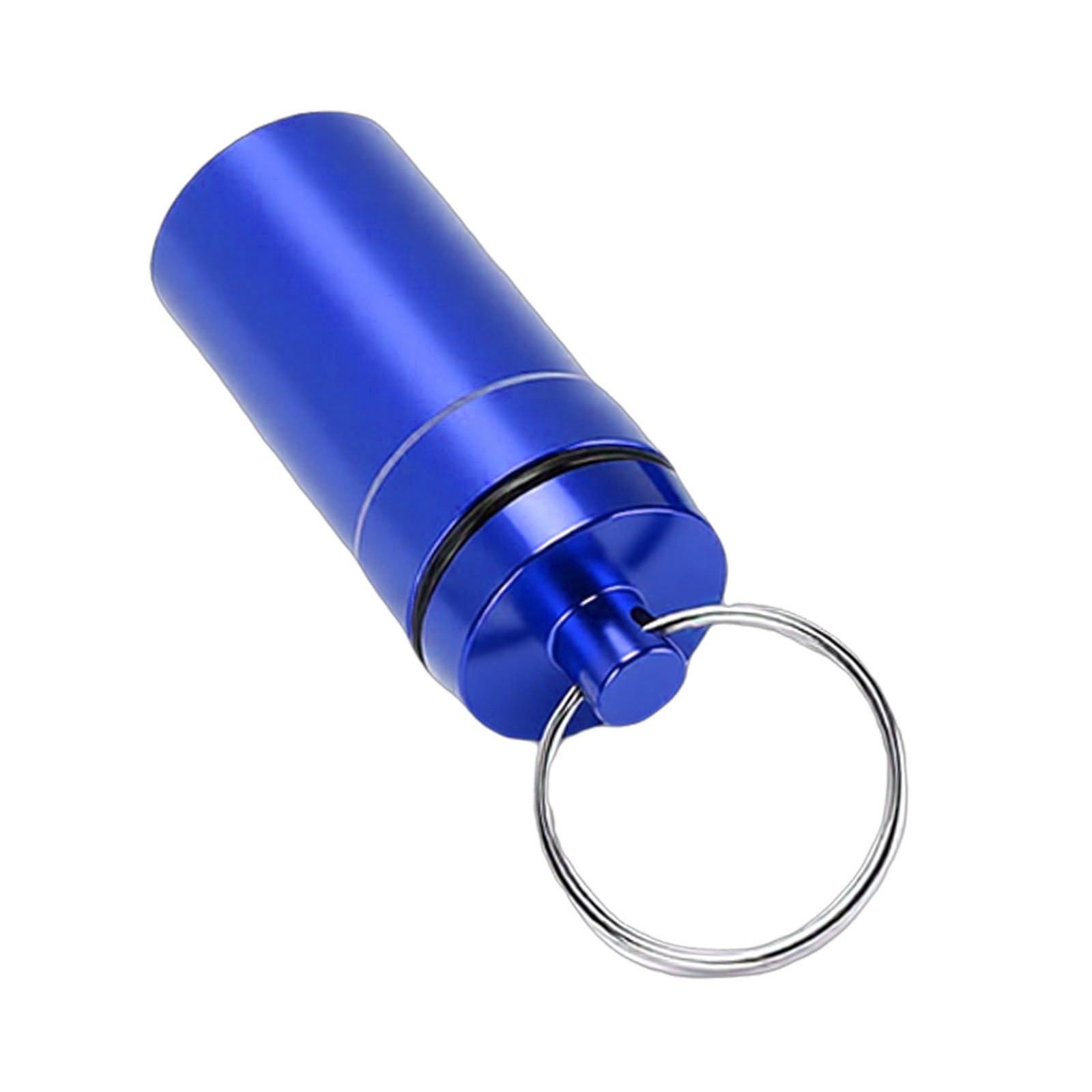 2-5pcs Mini Keychain Tablets Case Water Proof Outdoor Tablets Container Blue