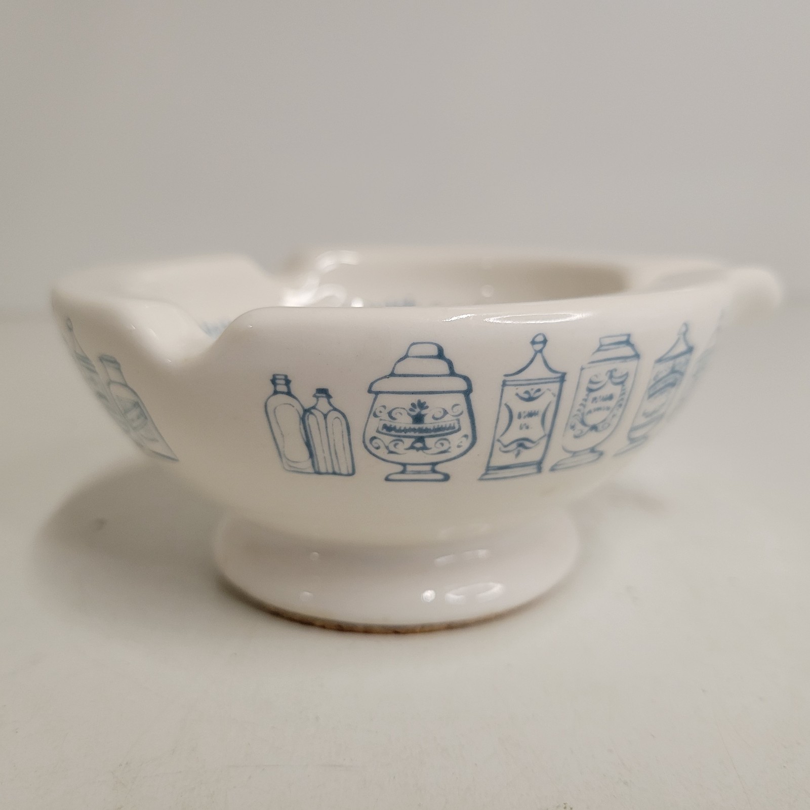 VTG Merck Sharp & Dohme Porcelain Pharmacy Mortar & Pestle Ashtray MSD C. Lamb