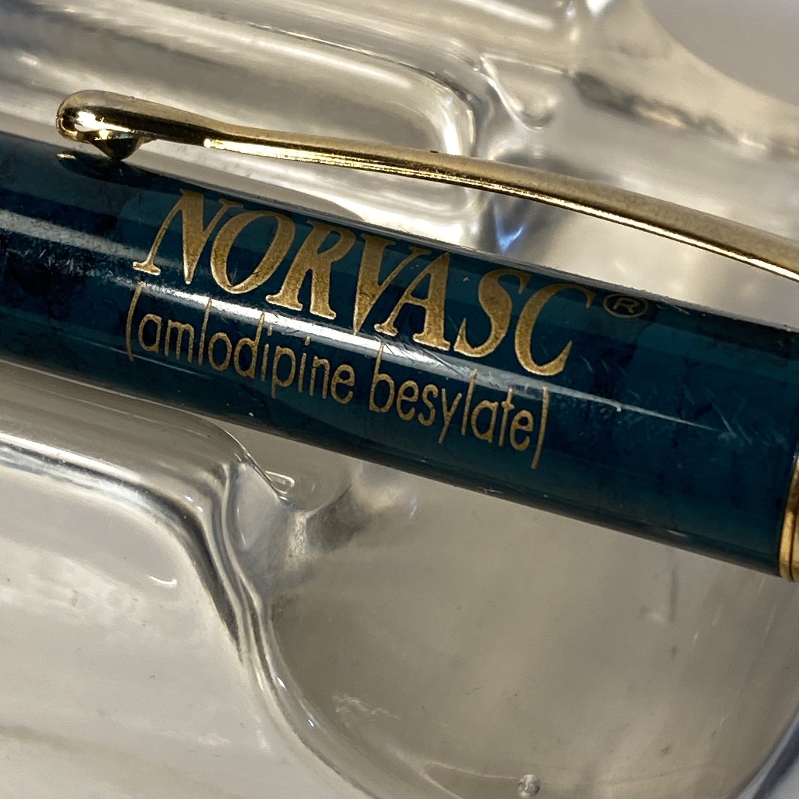 Norvasc Heavy Metal Drug Rep Pen Pharmaceutical Medical Promo Click Button