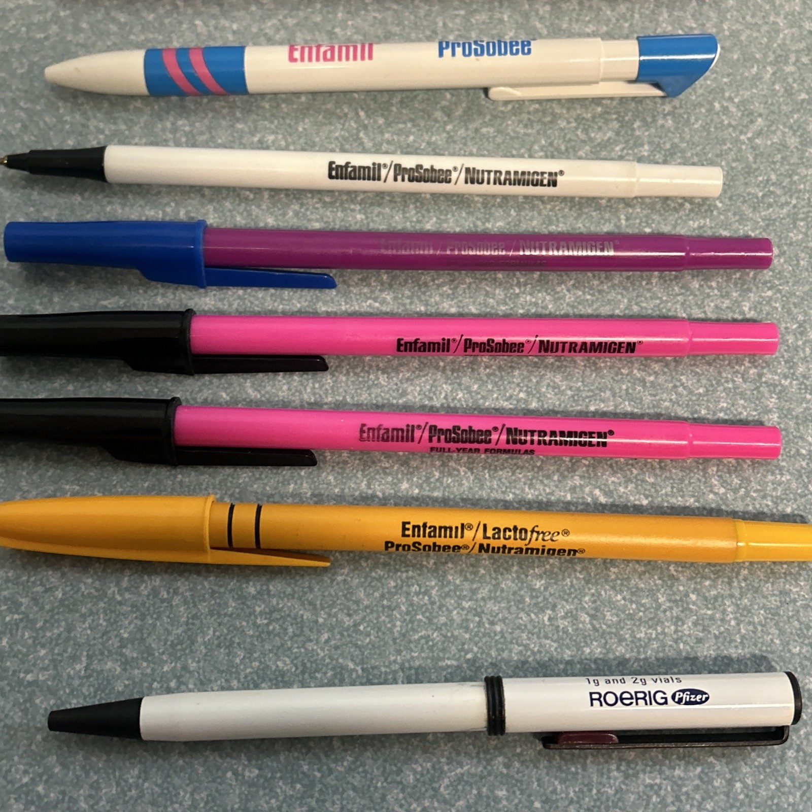 32 Vintage Pharma Rep Promo Pens Pencils Zoloft, Dilantin, Viagra, Claritin, …