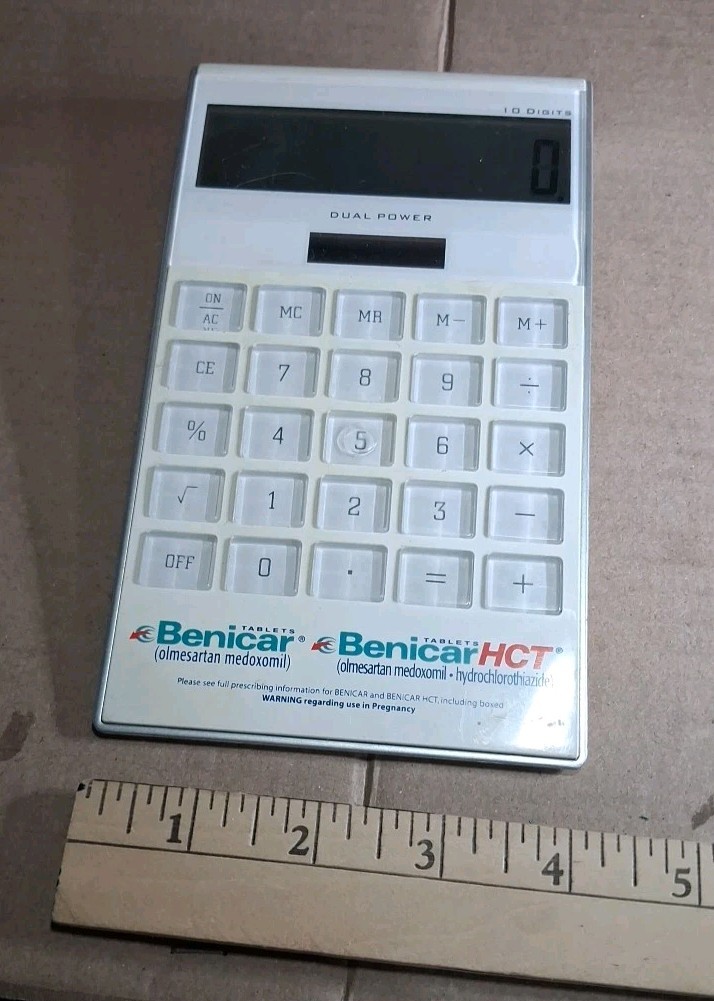 Benicar Tablets HCT Drug Rep Solar Calculator. TESTED! READ!