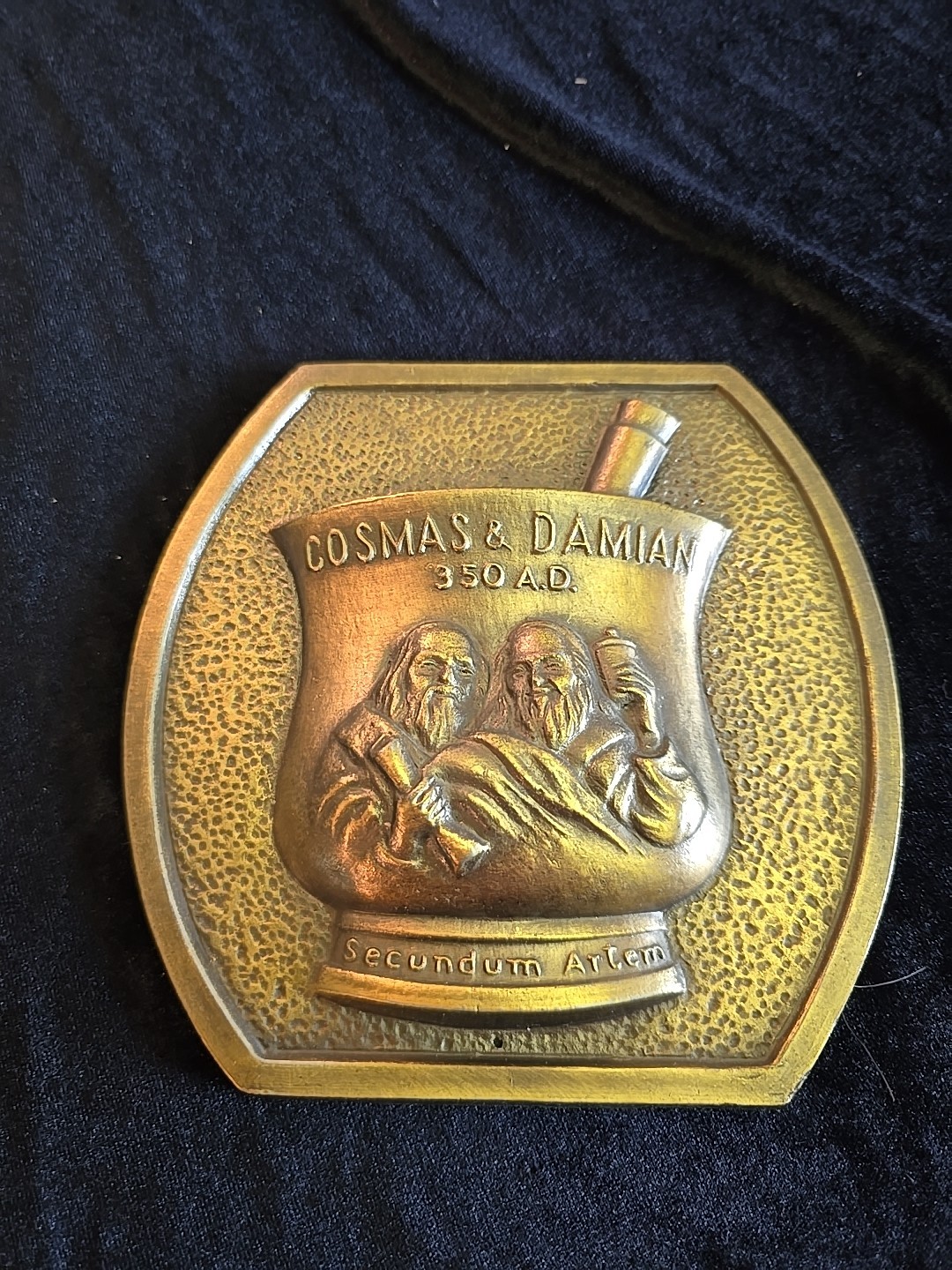 Cosmas & Damian 350 AD Secundum Artem RX Plaque 1980 Promo Chlor Trimeton