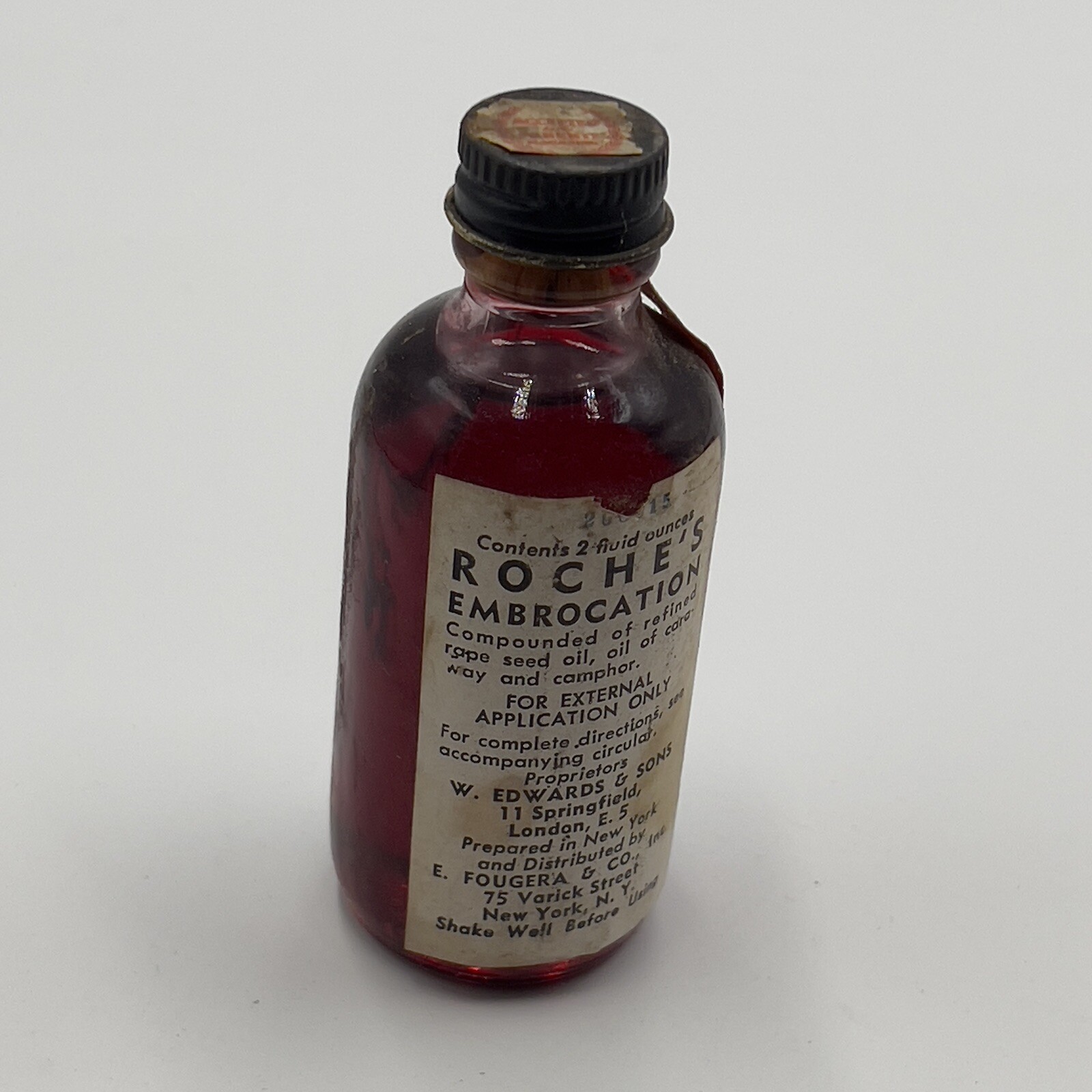 RARE Vintage Roche Full Embrocation Bottle 2fl oz
