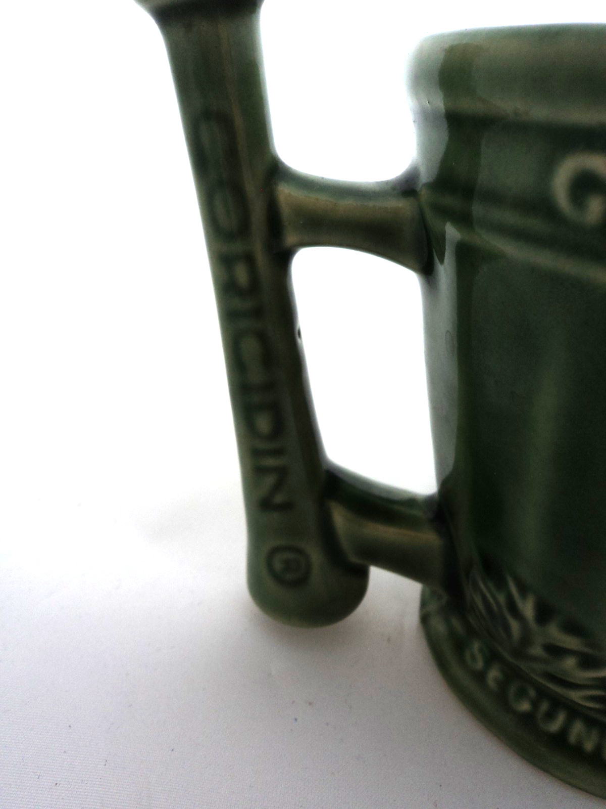 Vintage McCoy Green Schering Coricidin Pharmacy Mug