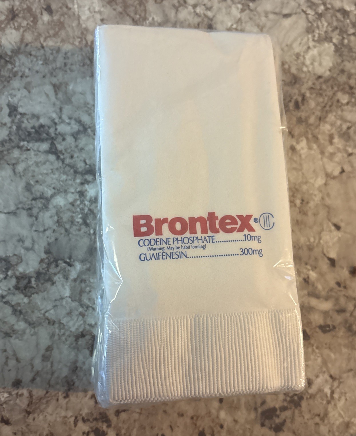 Vintage Brontex Pharmaceutical Advertising Napkins Large Size Pack Of 25 NEW