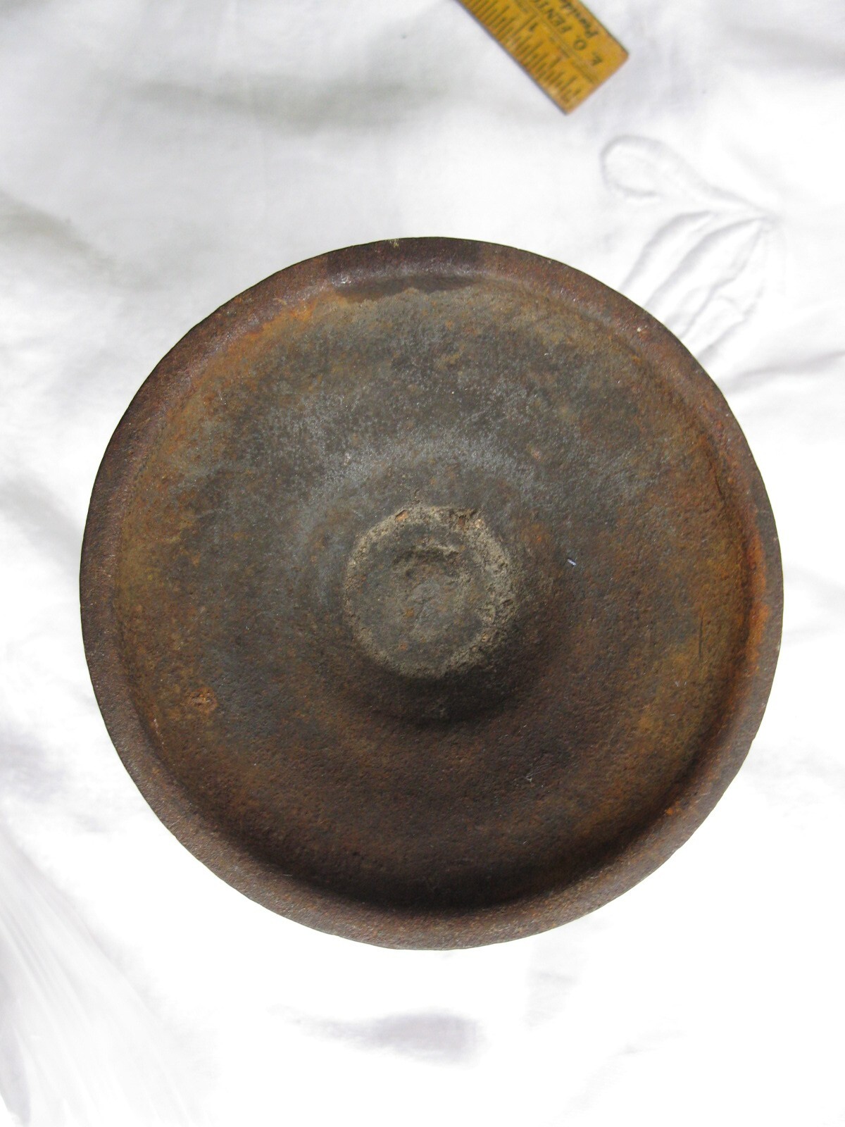 Vintage Heavy Cast Iron Footed Mortar & Wooden Pestle (Ships Free 2 US!)