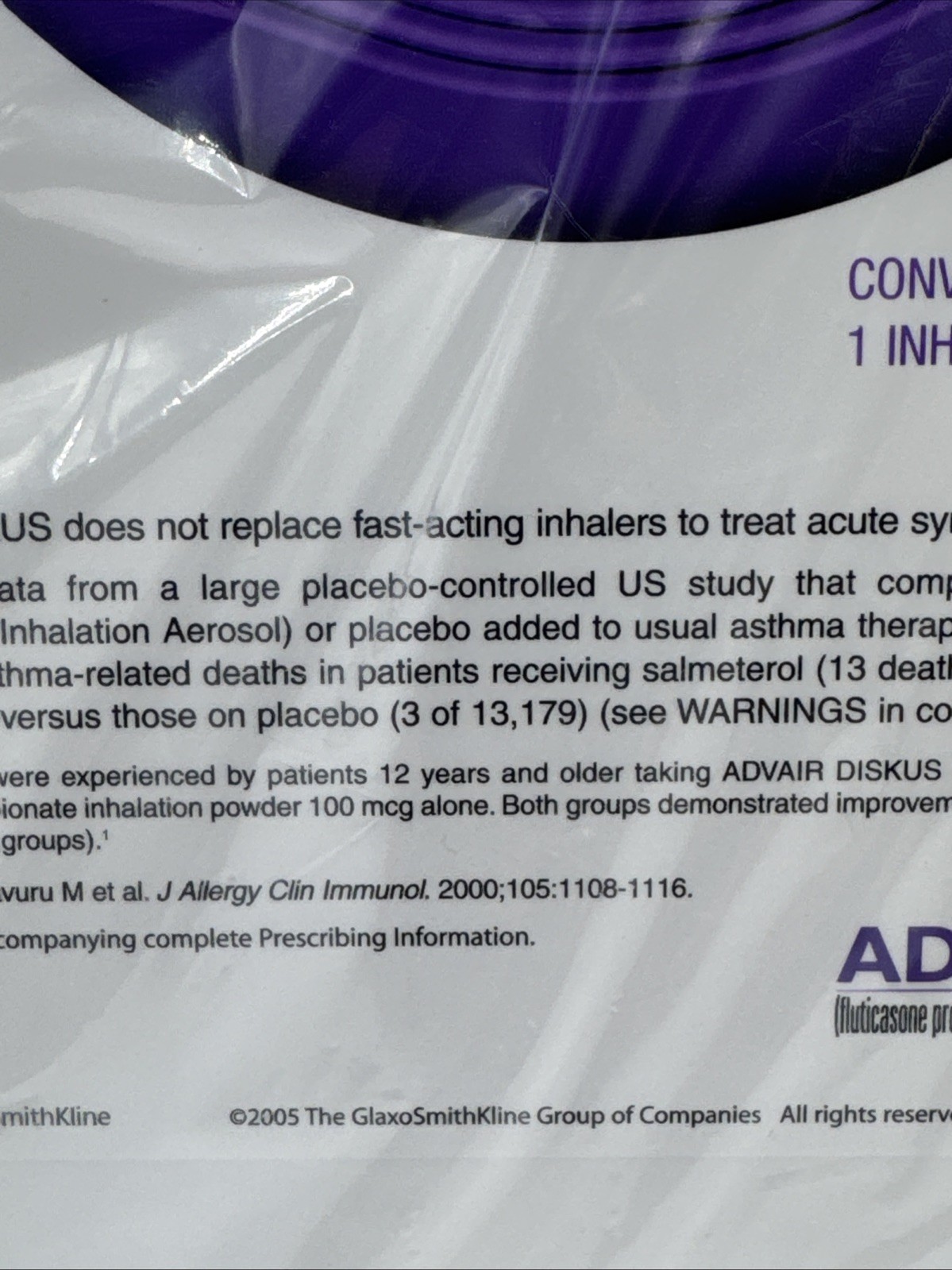 Vintage 2005 Advair Pharmaceuticals 16” Clipboard Drug Rep Promotional Sealed