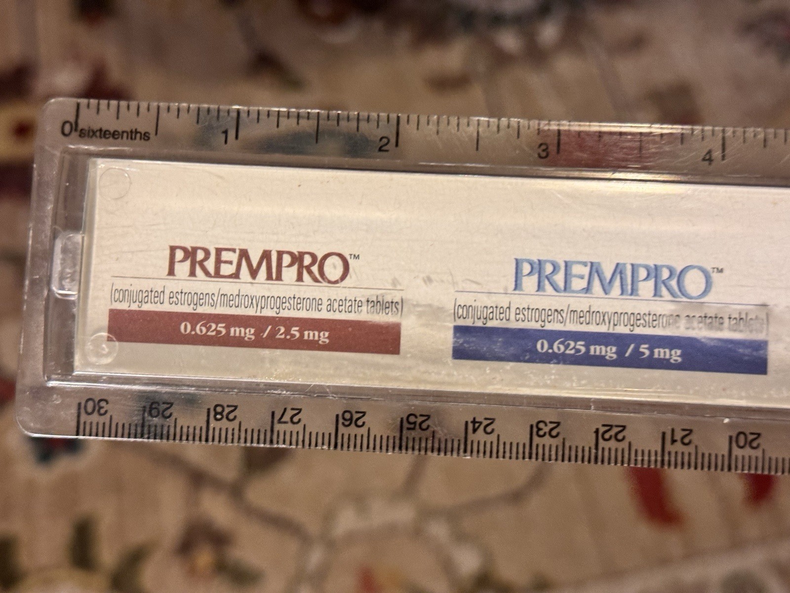 Vintage PREMARIN Drug Advertising Promo Ruler – Acrylic Prempro Premphase