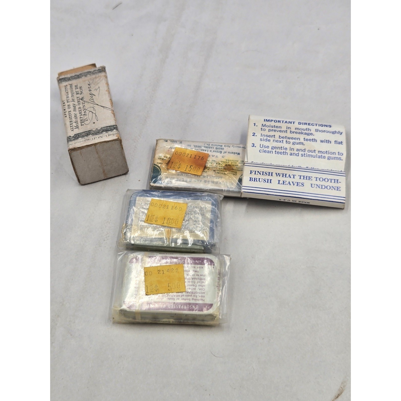 Pharmaceutical Collectibles Lot. Dr Jayne Is Pkging Only Medicines Vintage