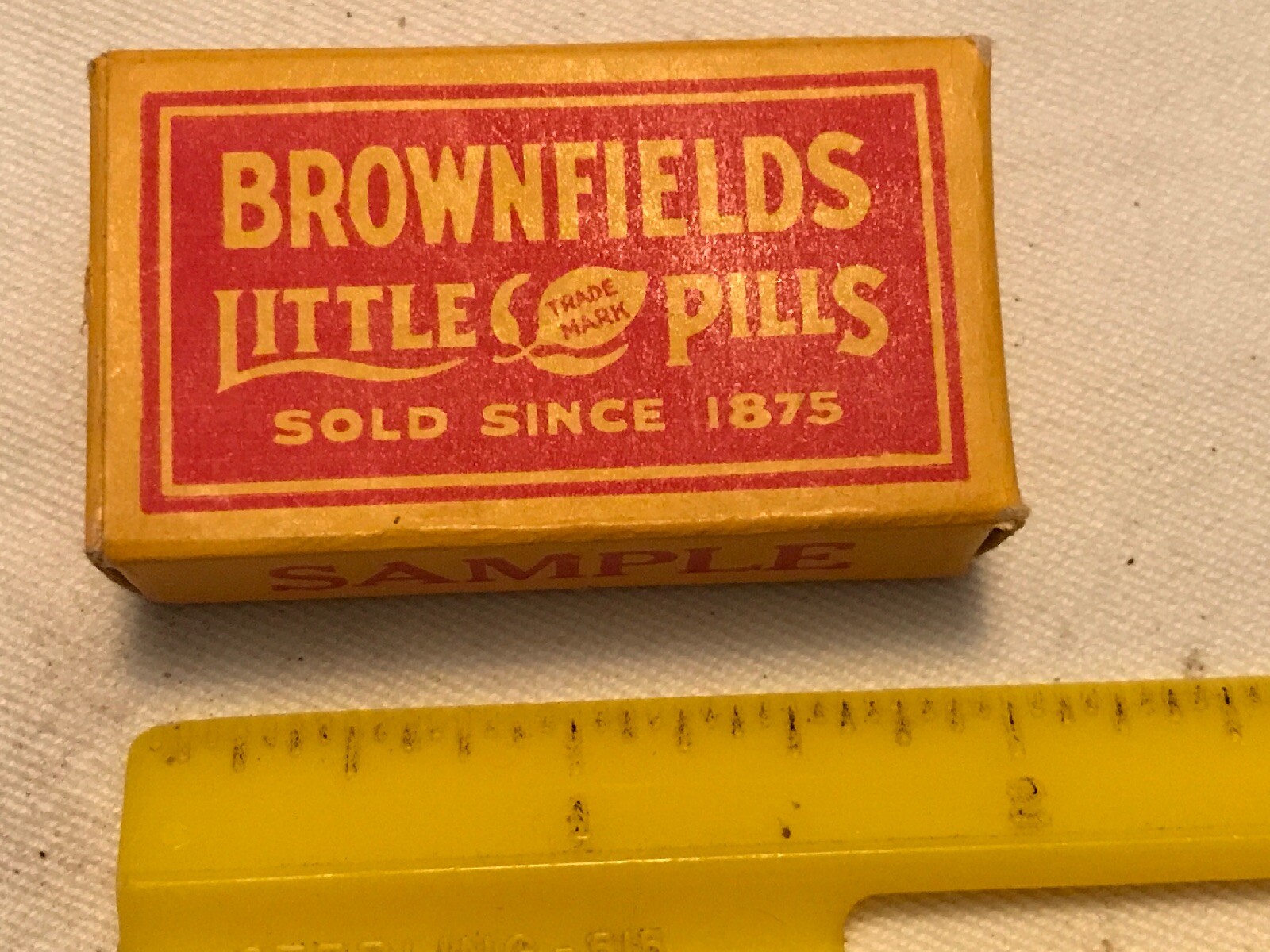 BROWNFIELD’S Little Pills Vintage SAMPLE Empty Small Box