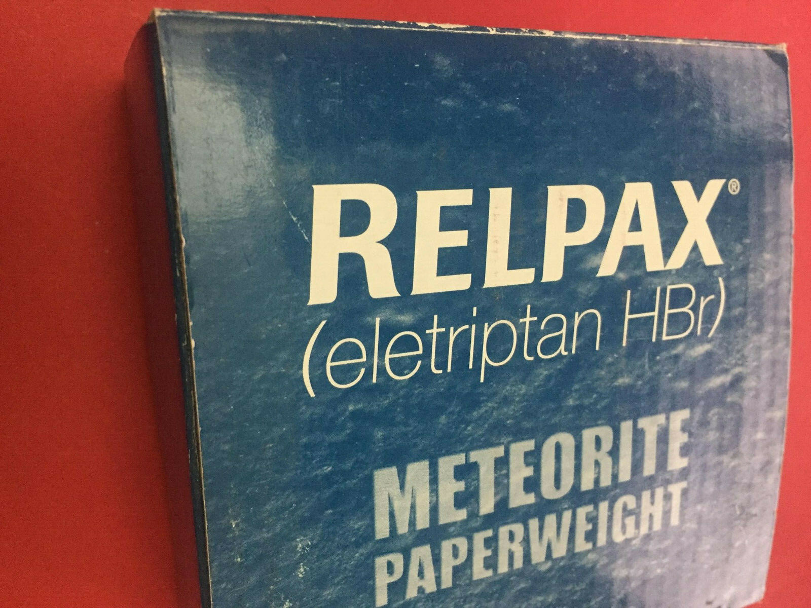 RELPAX “Knock Out A Migraine” DRUG REP Paperweight Pharma HEADACHE MEDICINE NEW
