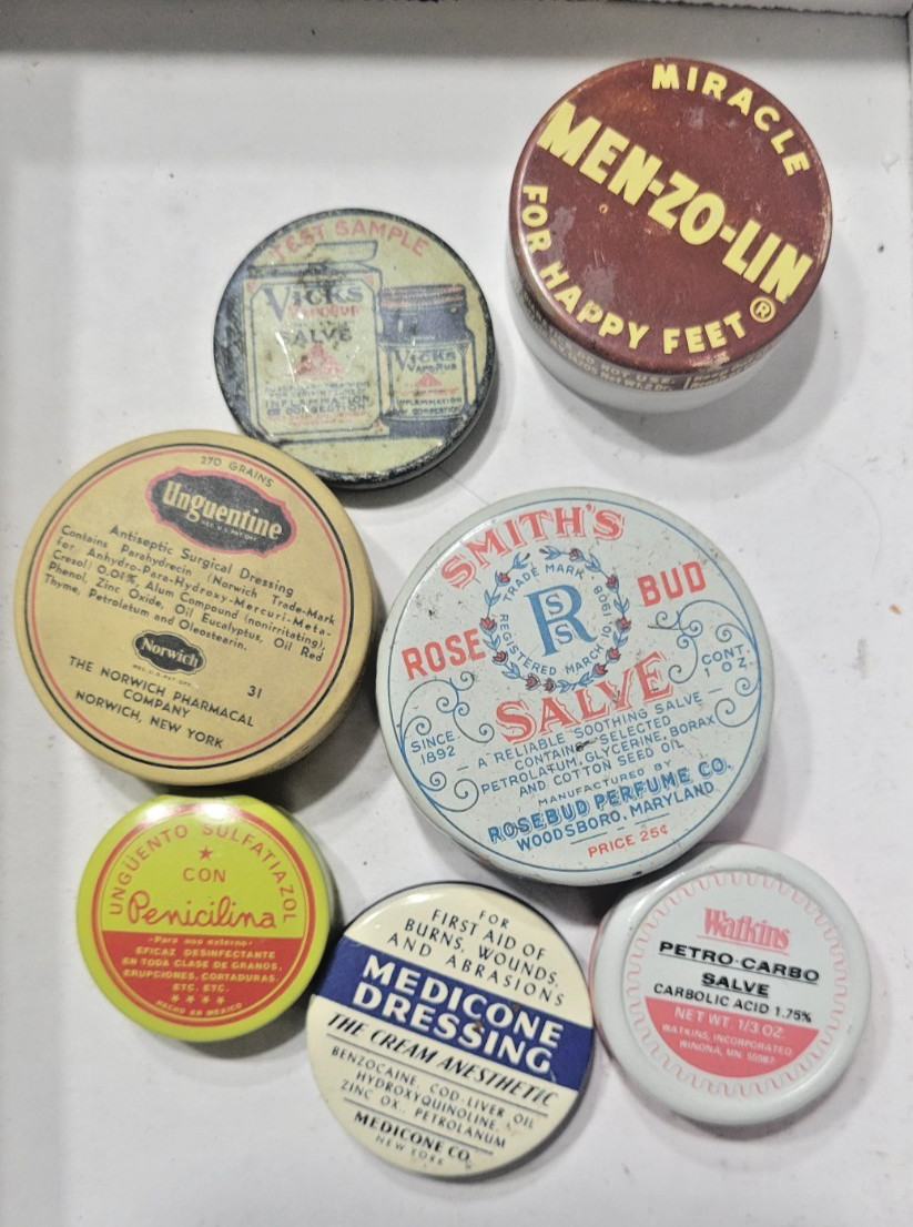 Vintage Pharmacy/medicine salves & ointments Lot of 7
