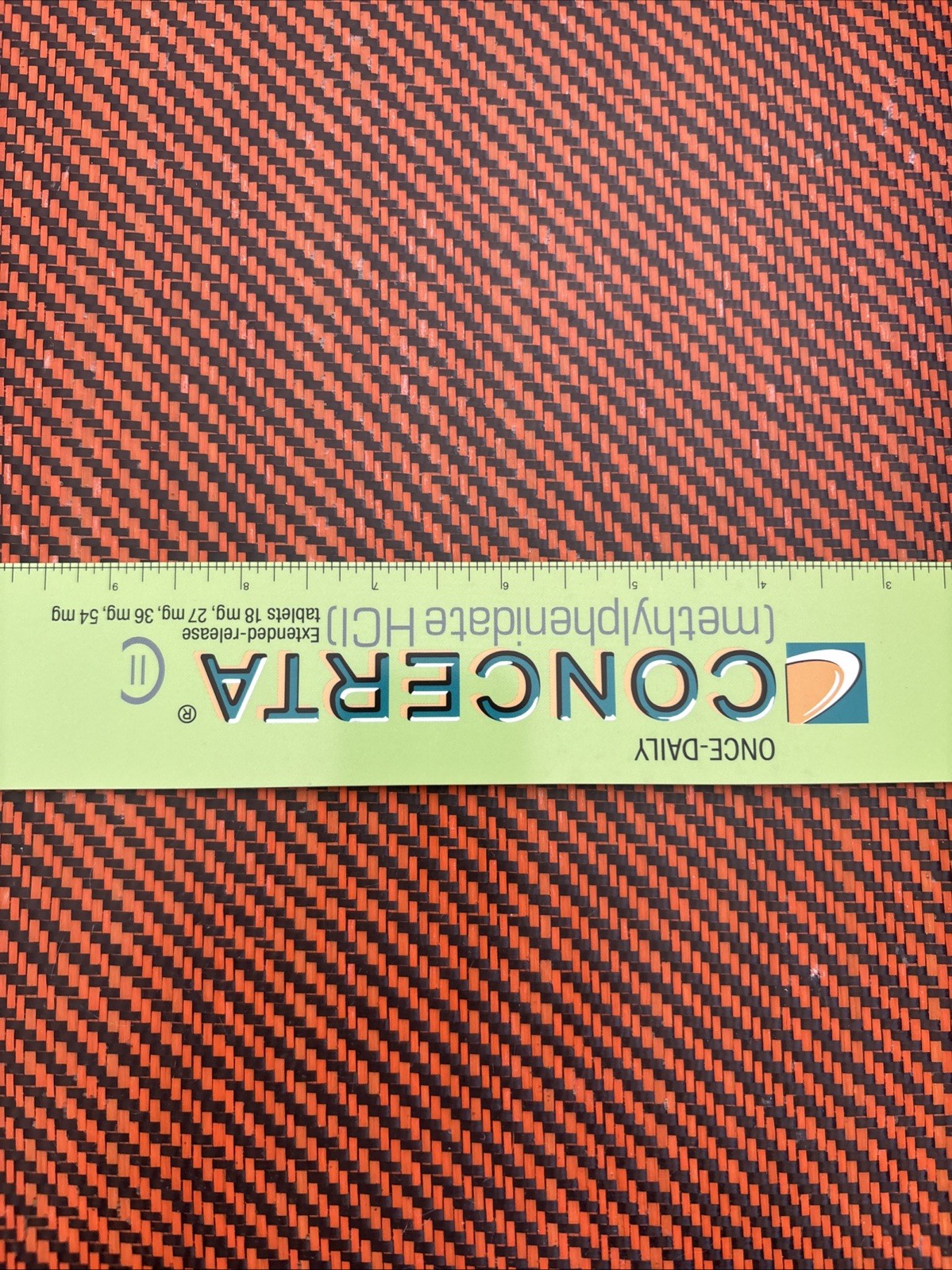 Concerta Pharmaceutical Drug Rep Ruler ADHD School Teacher Graphic Collectible