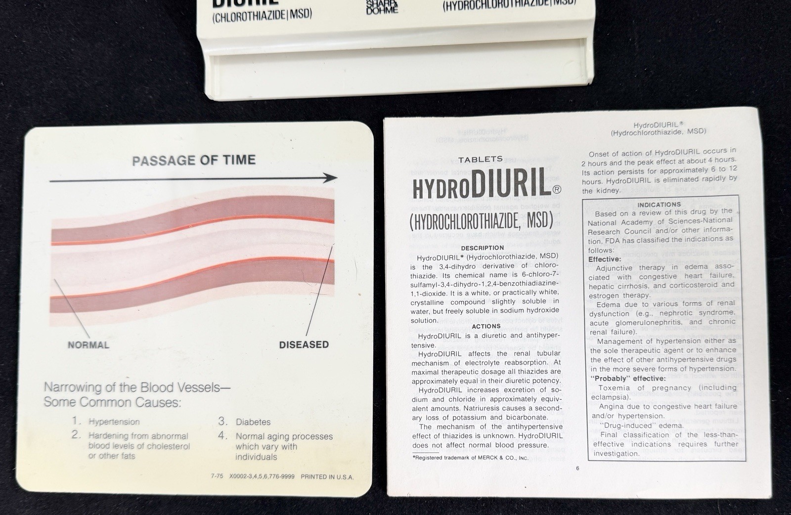 Merck MSD Diuril Advertising 3D Model Vein Artery 1976 Anatomical Sales Sample