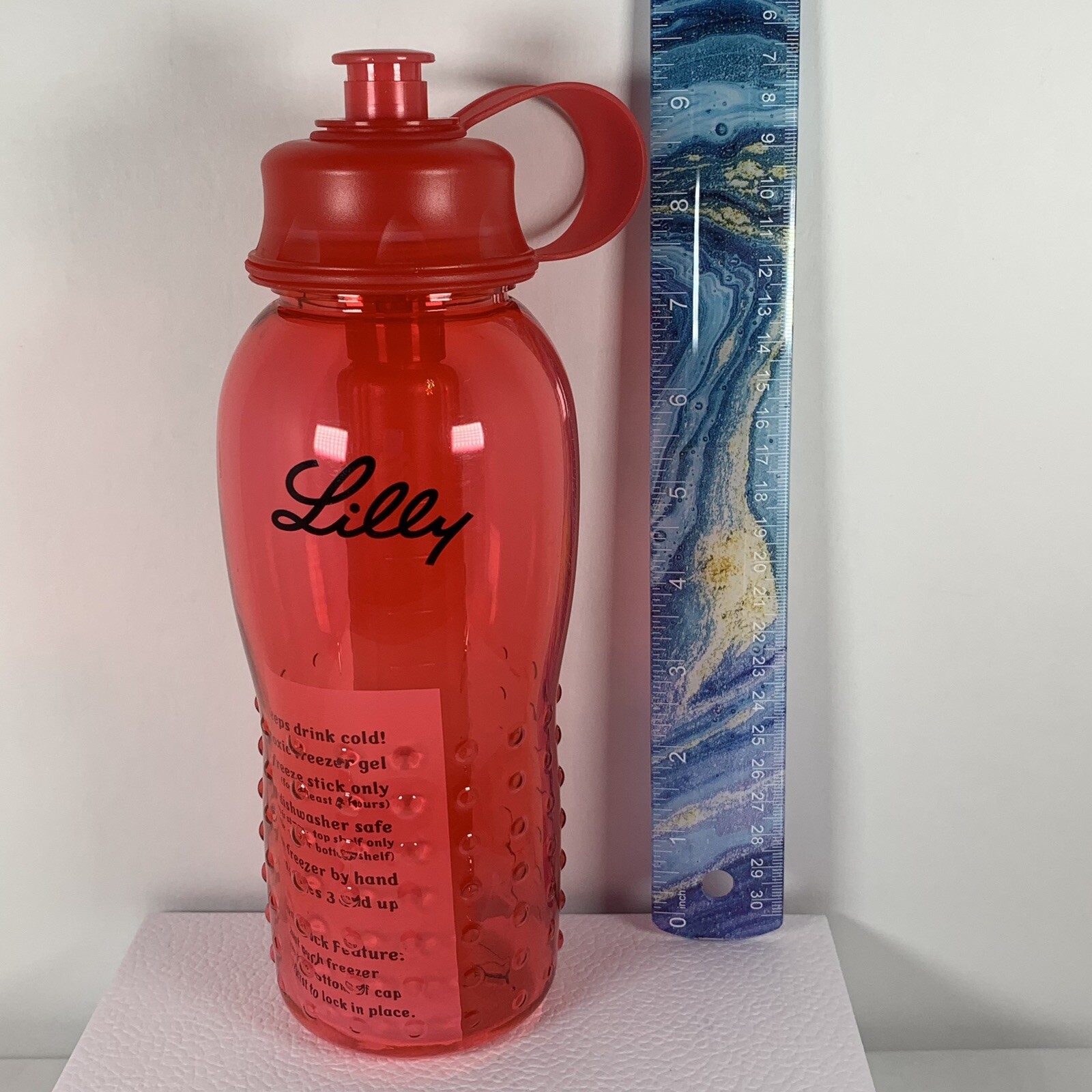 Lilly Pharmaceutical Drug Rep Drinking Bottle Freeze Advertising Collectible ￼￼￼