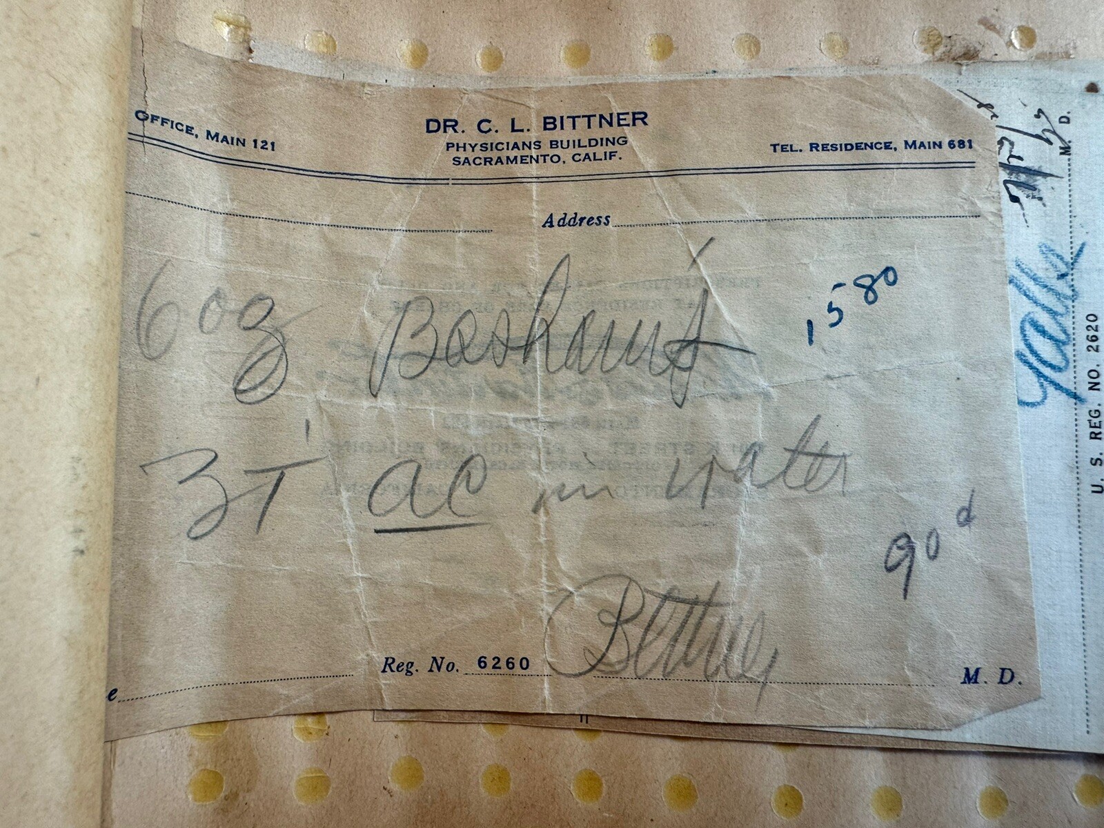 VTG Prescription Rx Pad Book Paper Apothecary Druggist Pharmacy Medicine 1928-29