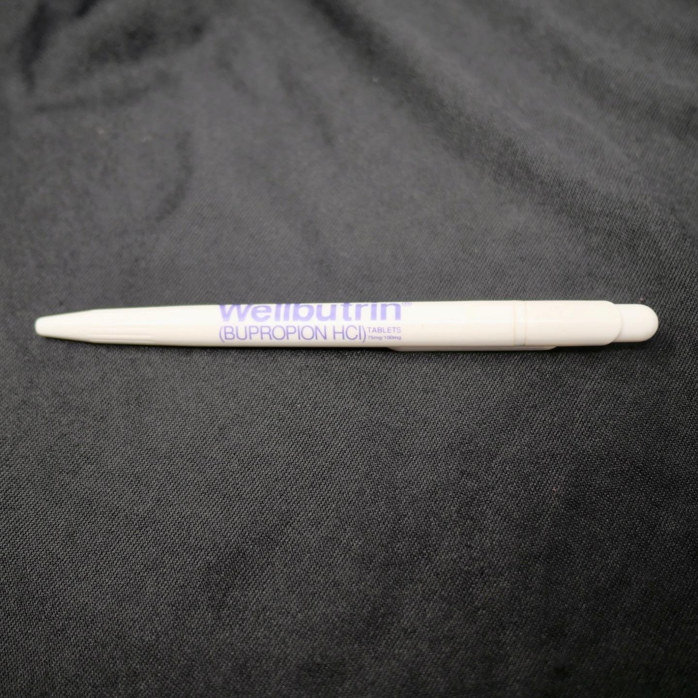 Vintage WELLBUTRI Bupropion Drug Rep Ballpoint Pen Taiwan Non Working
