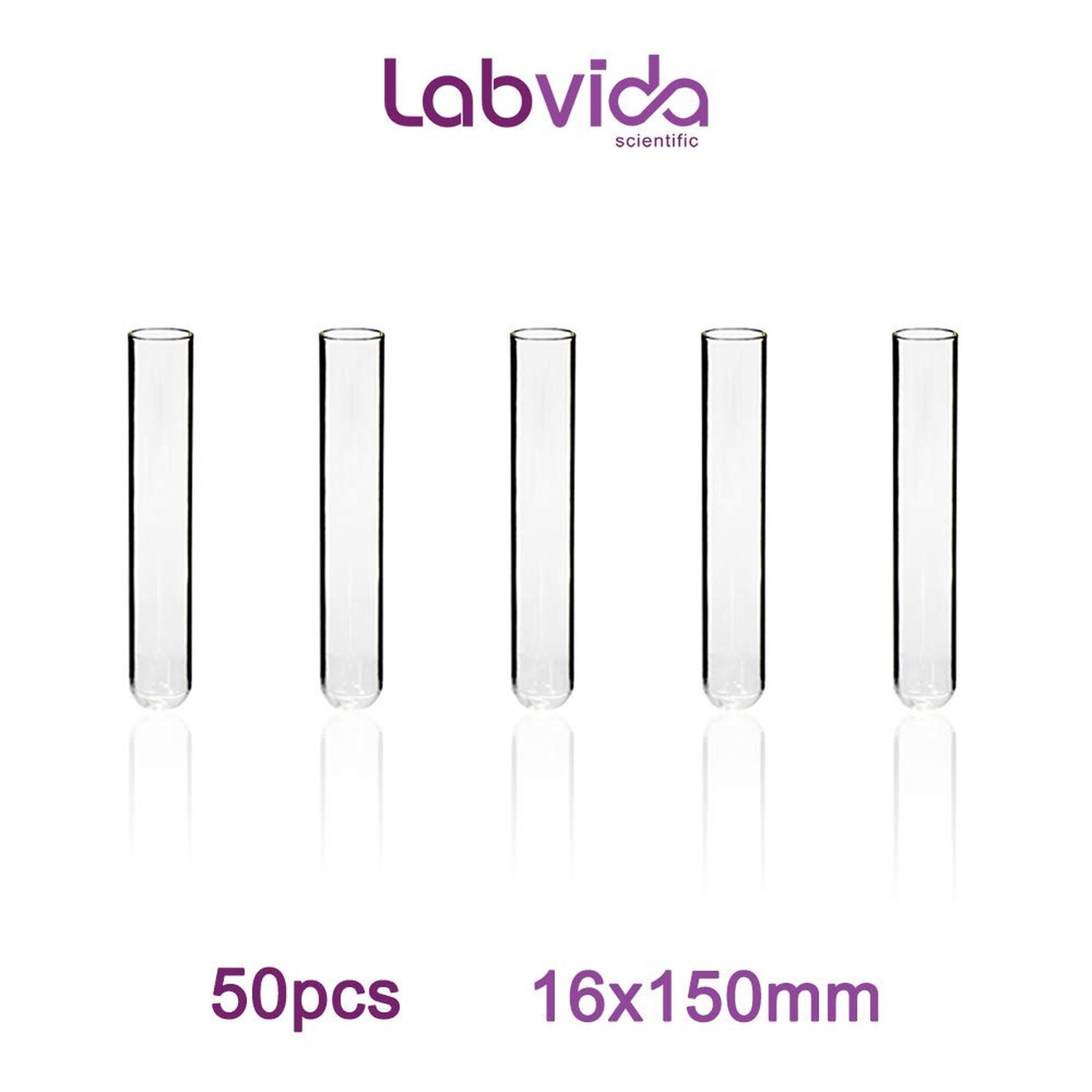 50pcs of Vol.16ml Borosilicate Glass Test Tubes, 16x150mm with Round Bottom, …