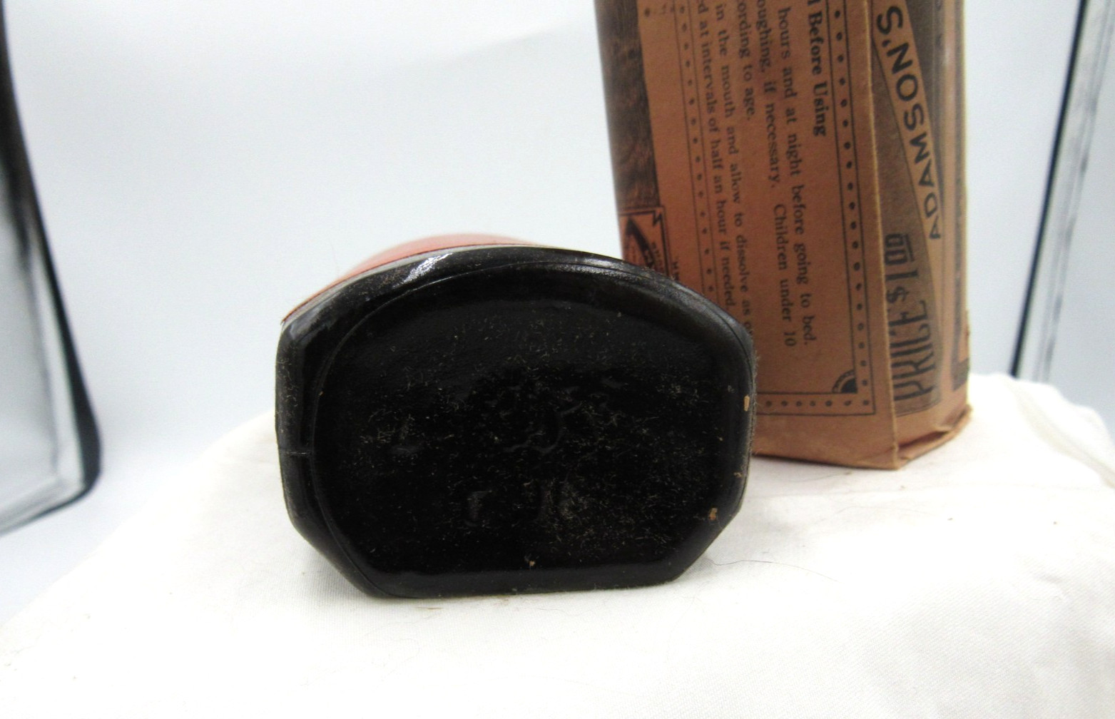 BW – 1930s Adamson’s Balsam Elmira NY 6 5/8 ” Medicine bottle Wrapper No 2