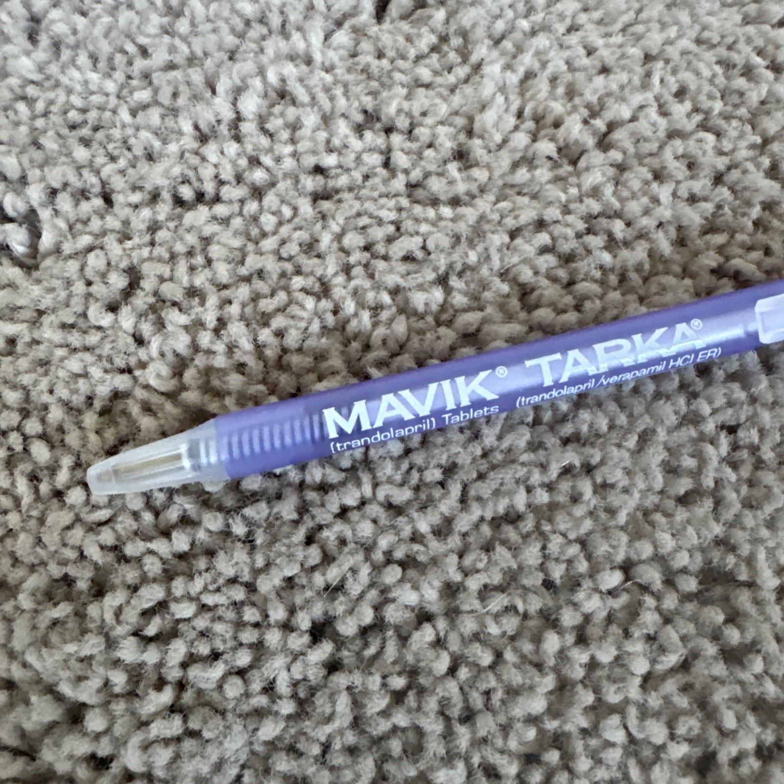 RARE Translucent MAVIK TARKA Pharmaceutical Drug Rep Pen