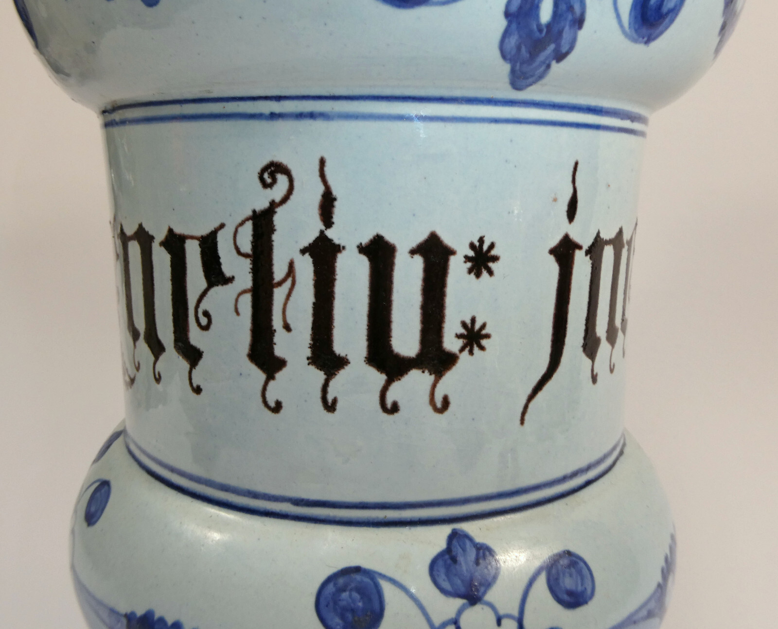 Faience Pharmacy Vessel Early 19th Century A-9
