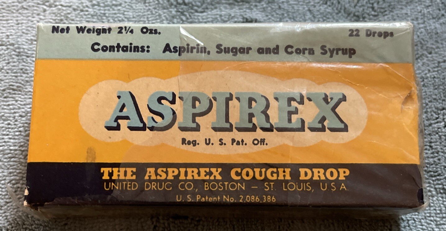 Vintage Aspirex Medicated Cough Drops United Drug Co. – New Old Stock