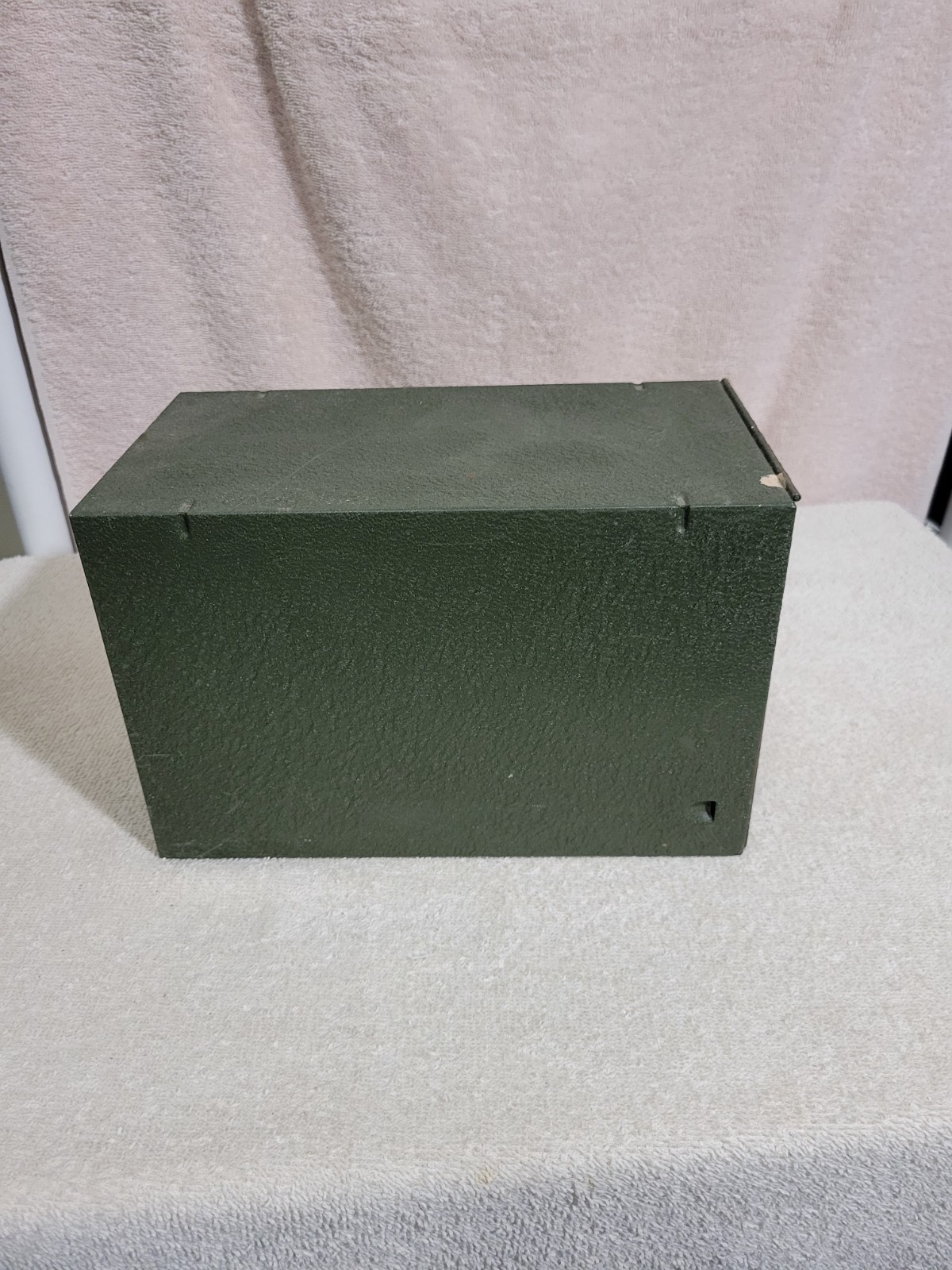 VINTAGE METAL TALBOTT PRESCRIPTION FILE BOX AURORA, ILLINOIS