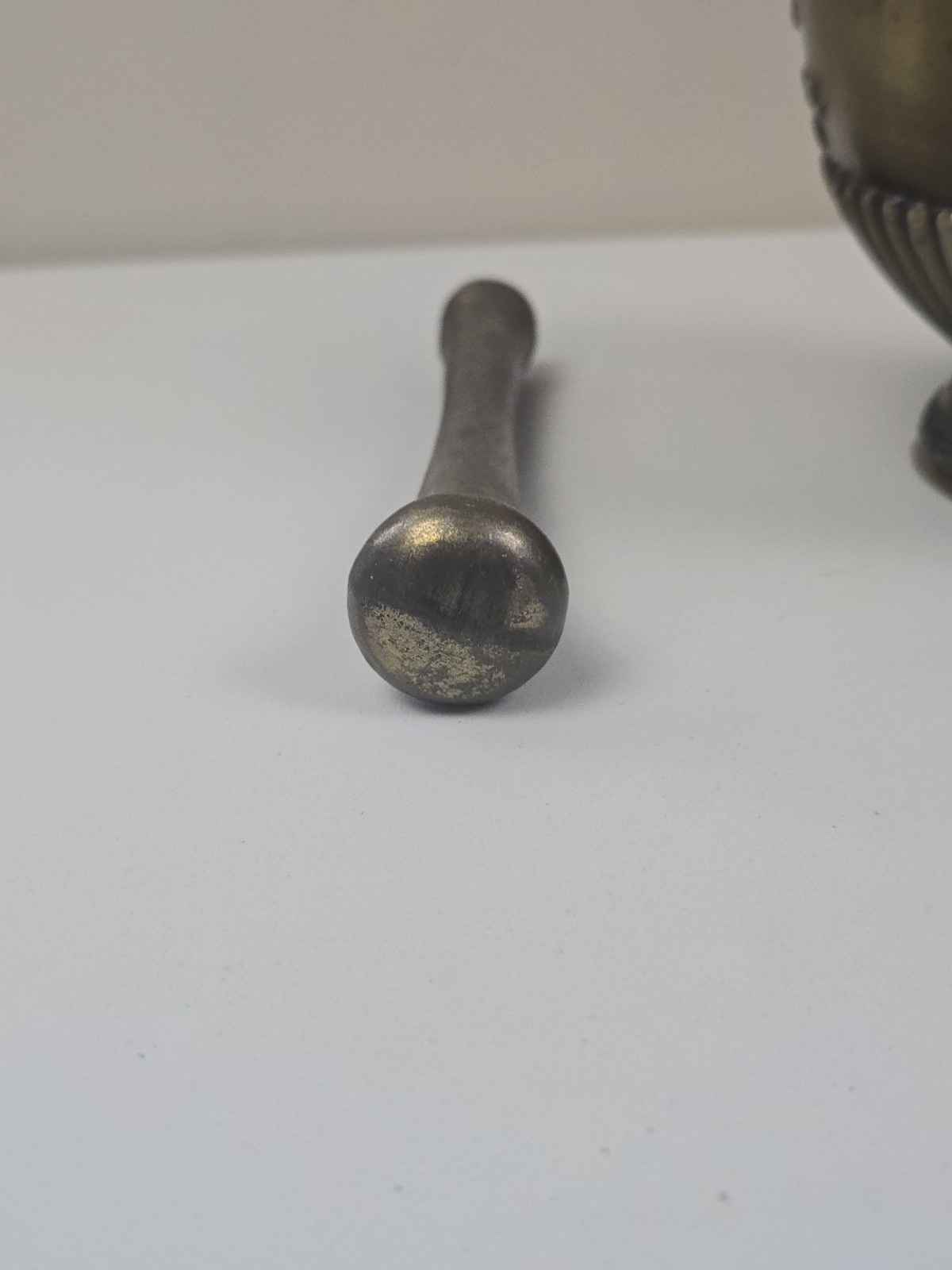 Vintage 150th Anniversary American Journal Pharmacy Brass Mortar & Pestle Set
