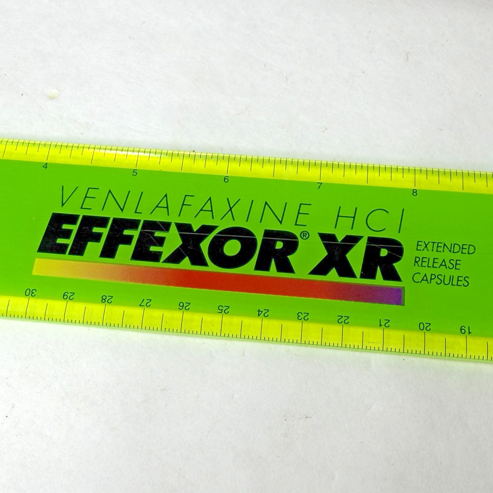 Effexor XR Branded Rulers Lot of (2) Drug Rep Pharma Promo Advertising Vintage