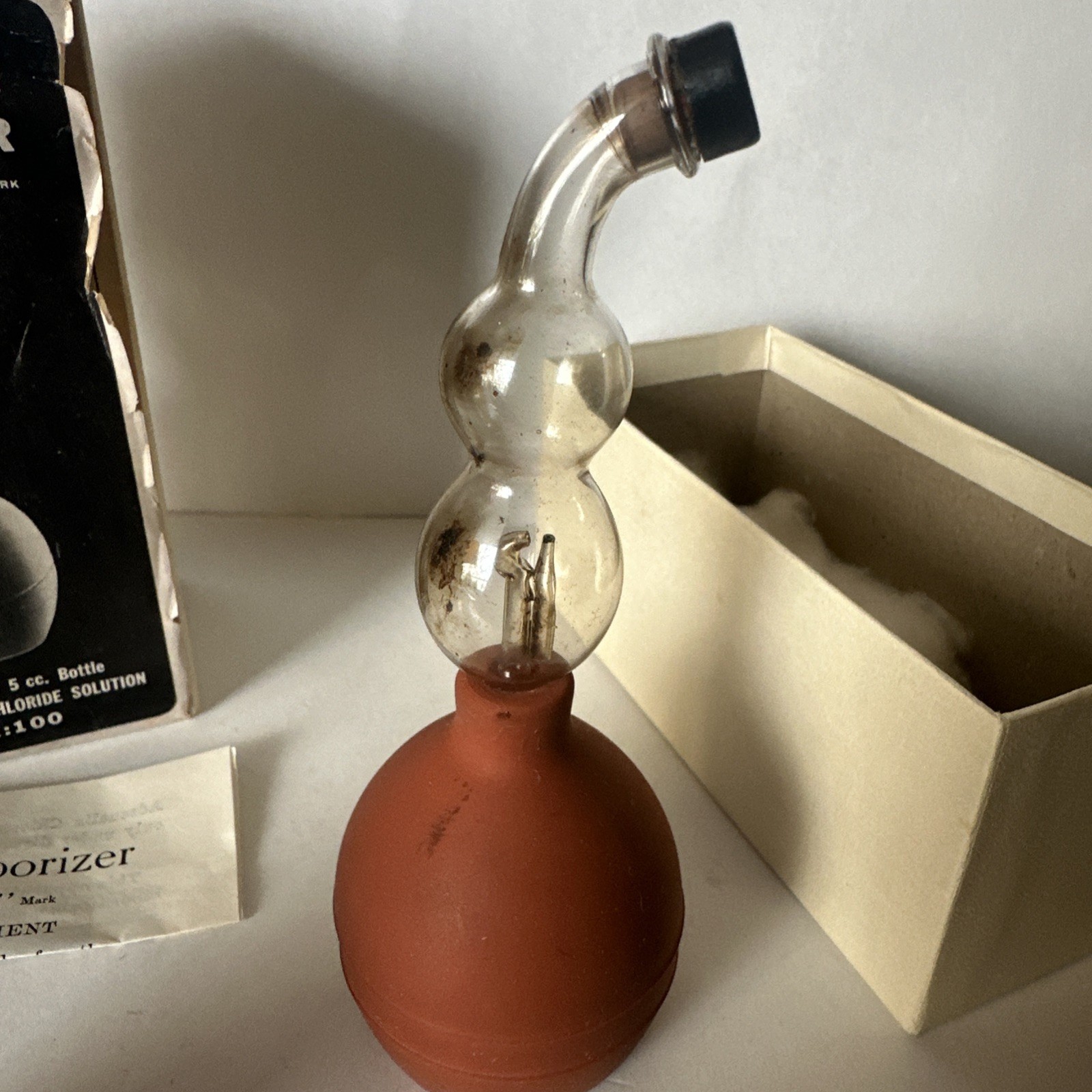 Antique Adrenalin Vaporizer Set Glaseptic Parke Davis & Co Detroit MI Complete