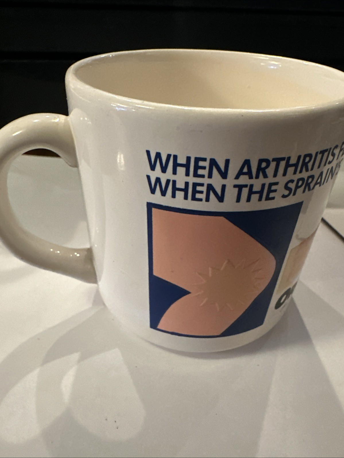 Vtg Orudis Ketoprofen Advertising Mug Cup Drug Pharmaceutical Rep Temp Sensitive