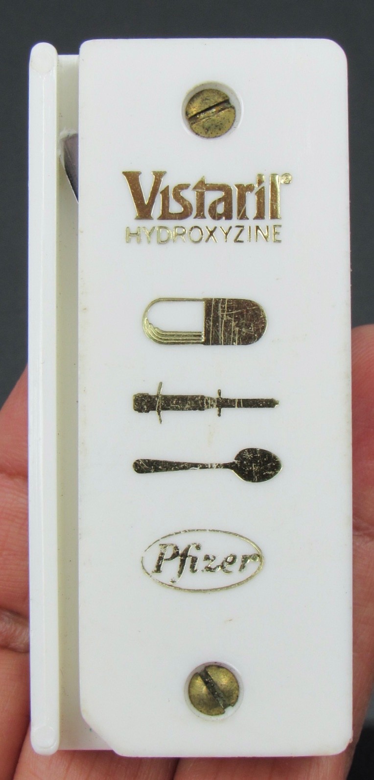 Rare Pfizer Vistaril Letter Opener Drug Rep Pharmaceutical Promo Advertising