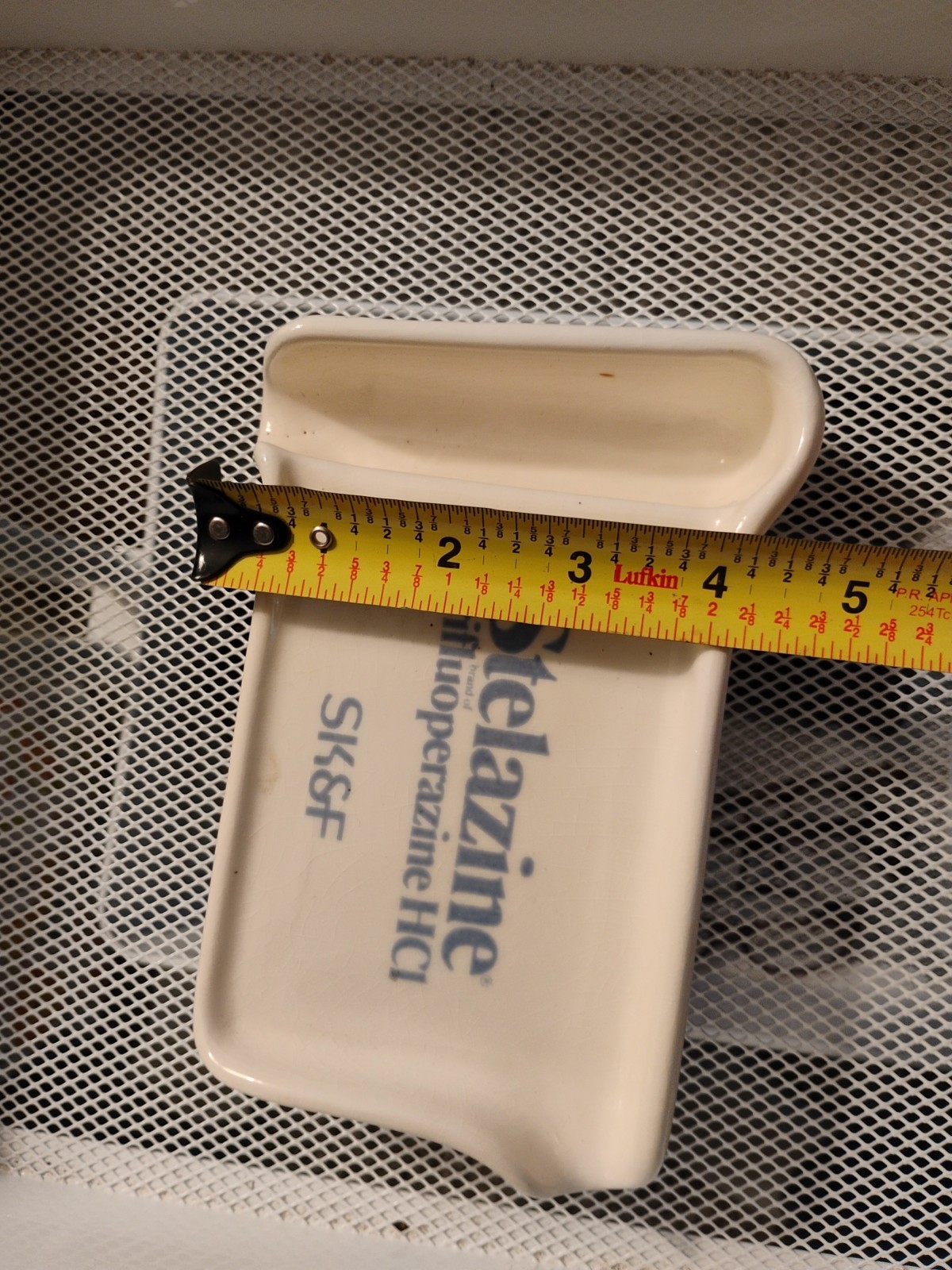 Vintage SK&F Stelazine trifluoperazine Anti-Psychotic Drug Ceramic Pill Counter