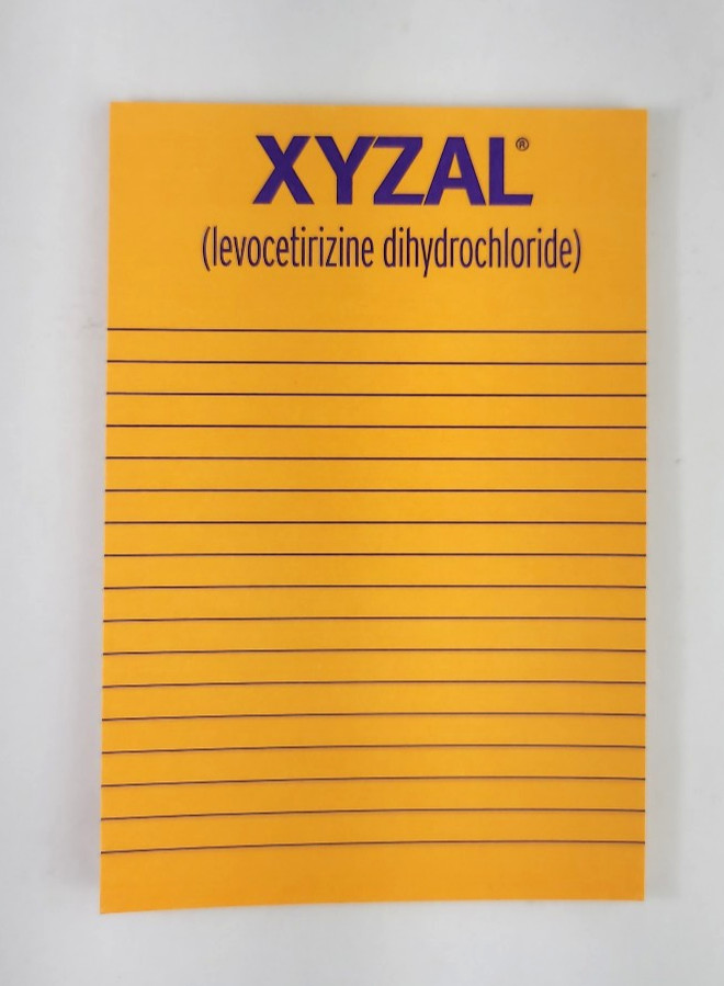 4 XYZAL Drup Rep Lined Post It Notes Pads Pharma Collectible Medical Promo 4×6