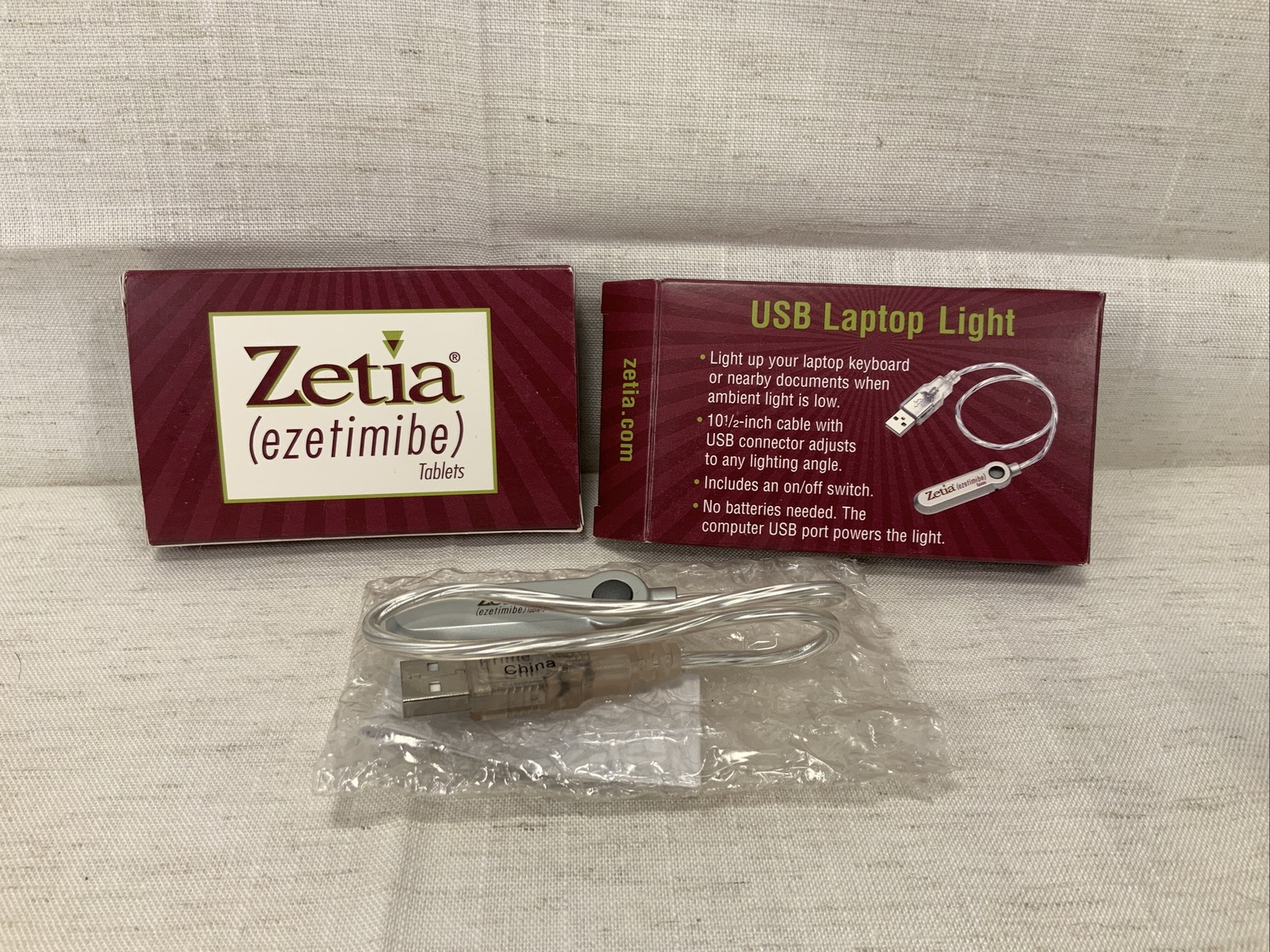 Zetia USB Light Pharmaceutical Drug Medical Advertising Vintage ezetimibe Merck