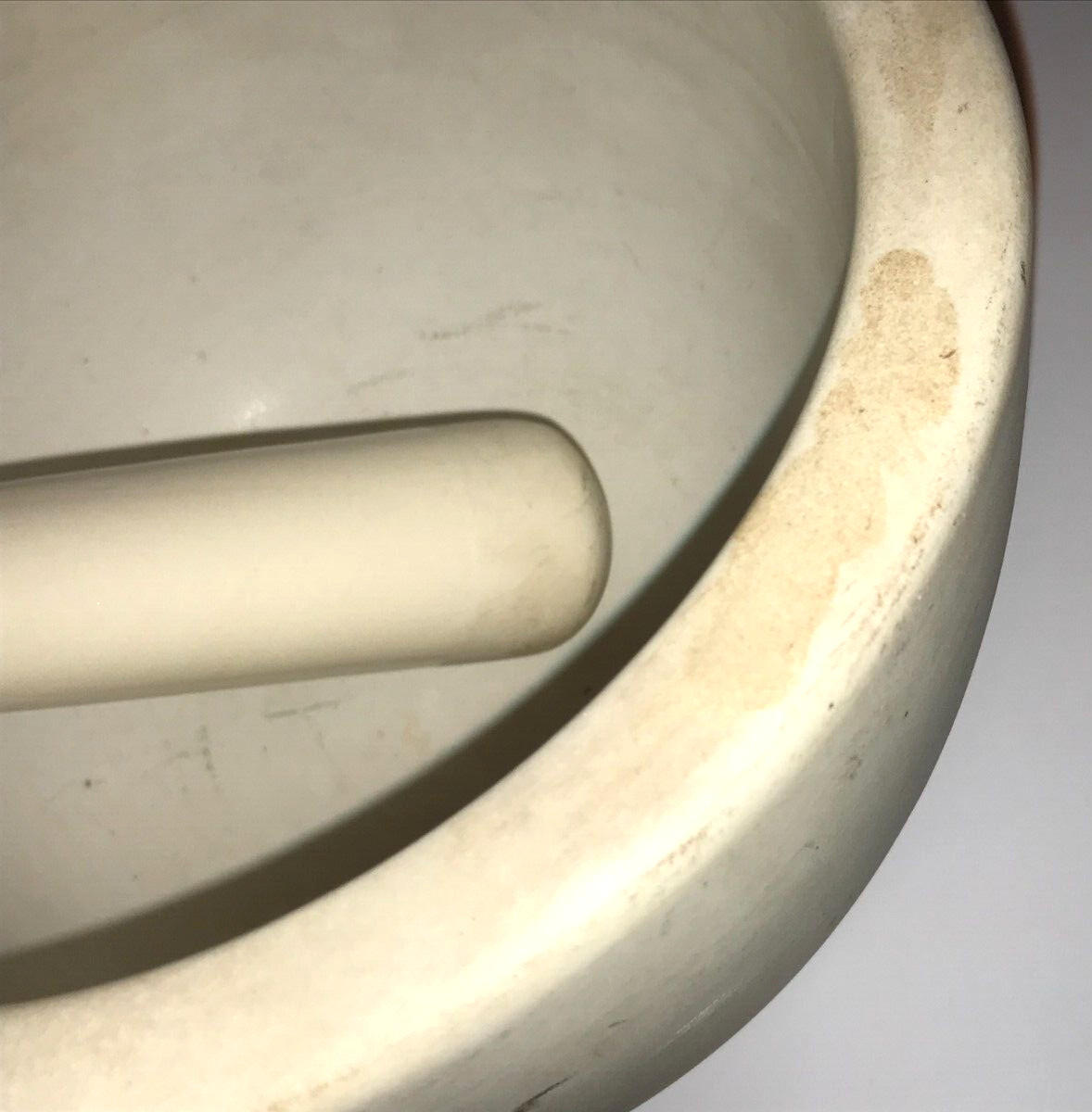 ANTIQUE PHARMACY MORTAR WITH PESTLE THOMAS MADDOCK & SONS T.M.S. ACID PROOF .