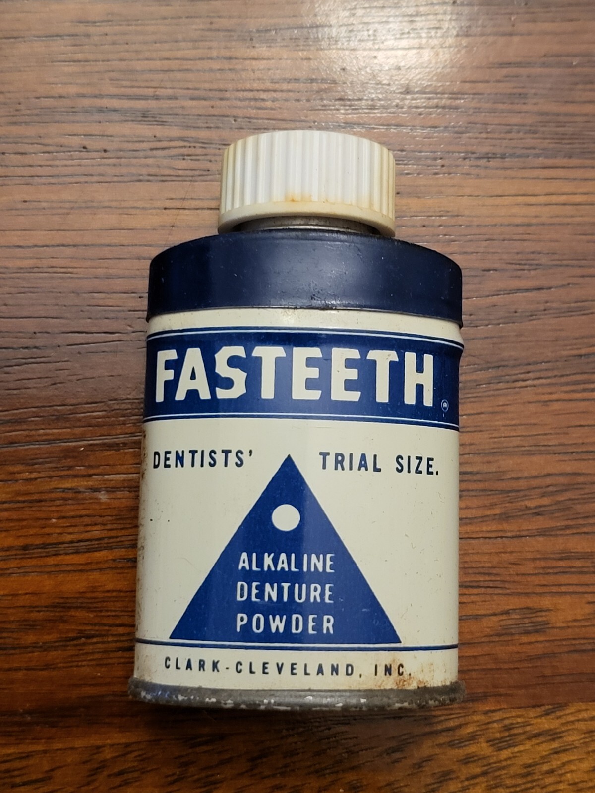 Vintage Fasteeth Denture Adhesive Powder Dentist’s Trial Sample Box Instructions