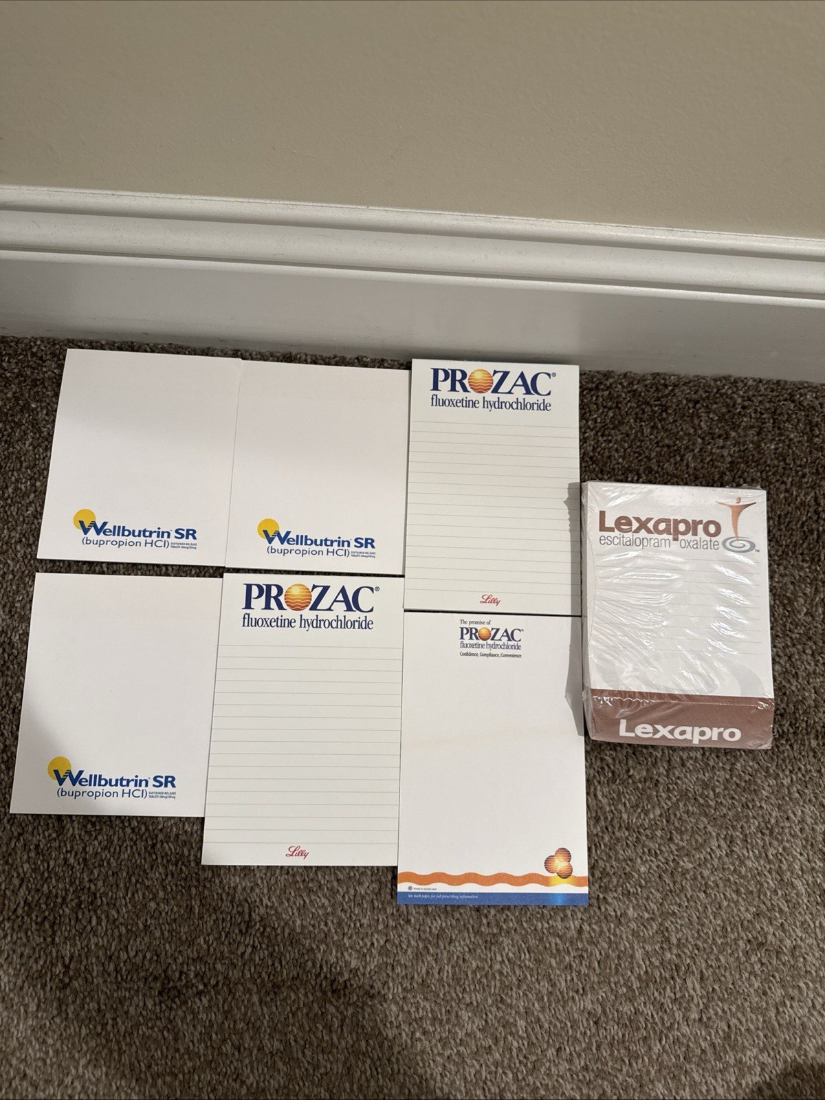 7 Drug Rep Medical Notepads Pharmaceutical Collectible Note Pads
