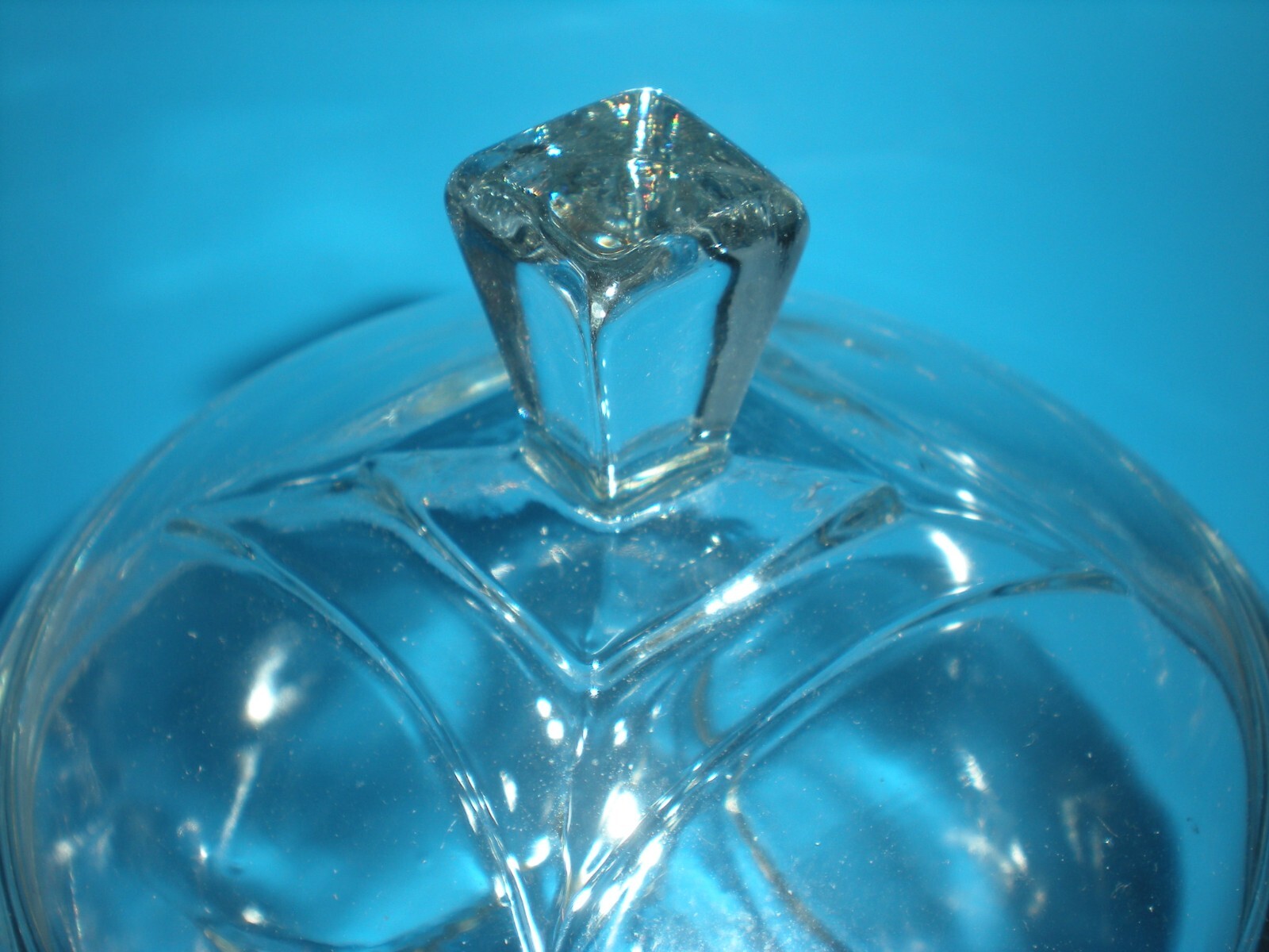 Antique Apothecary Jar Footed glass Candy Container Dish vtg