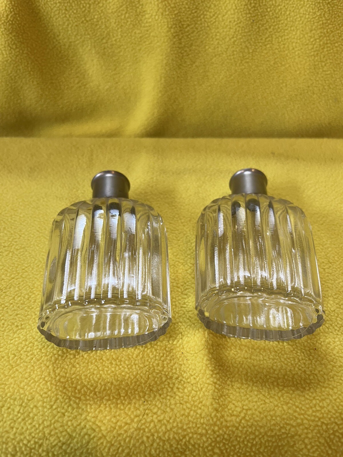 2 Antique Ribbed Drug Apothecary Medicine Chemist Bottles