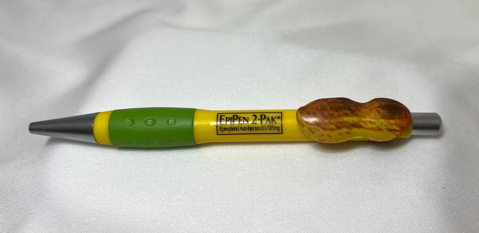 EpiPen Drug Rep Collectible Pharmaceutical Clicker Pen PEANUT Pocket Clip