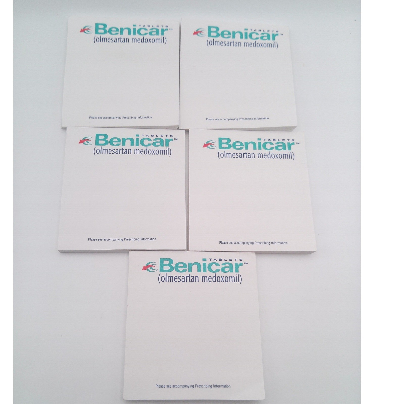 Benicar Pharmaceutical Drug Rep Post It Notes Lot of 5 VTG