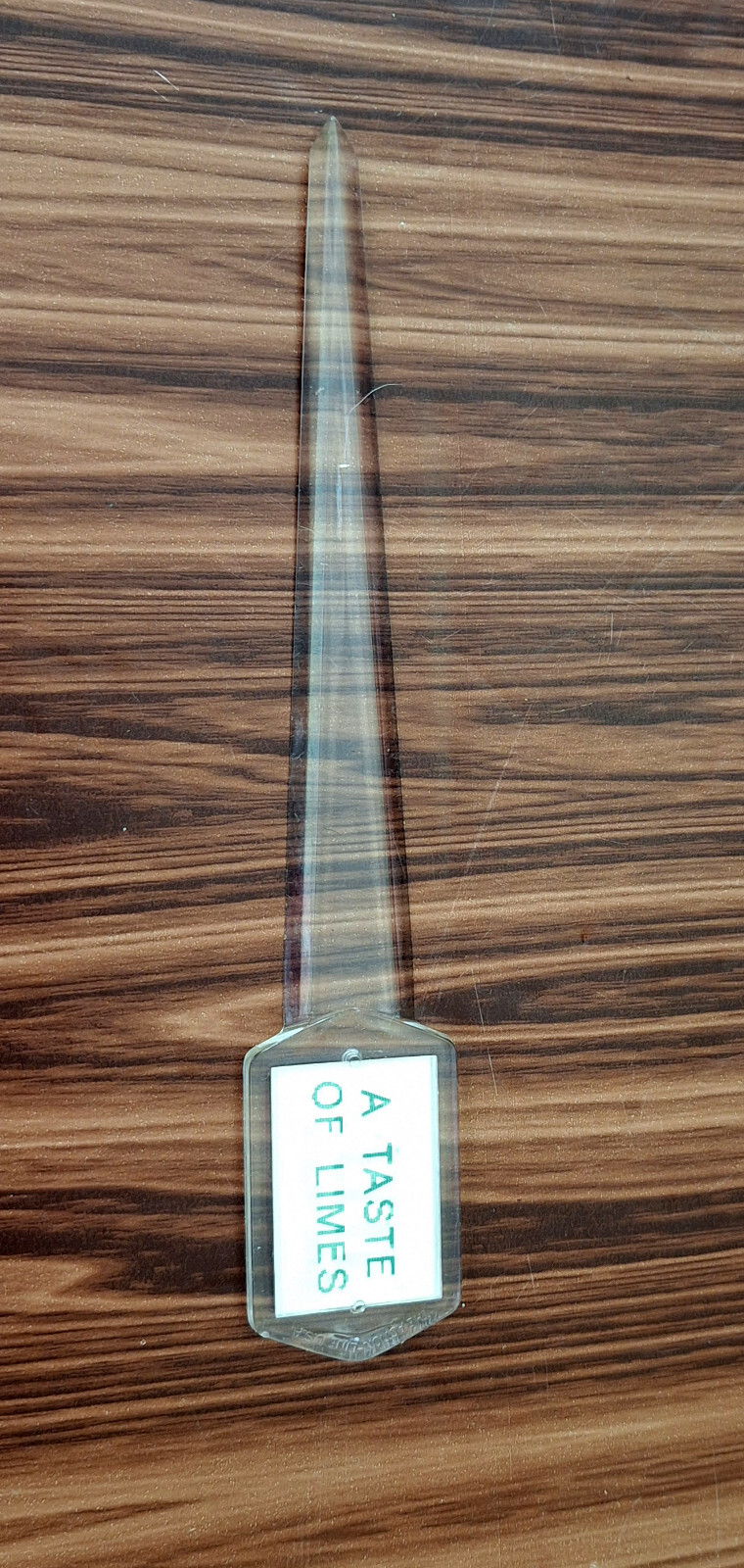 K-Lyte A Taste of Lime Mead Johnson Clear Letter Opener Pharmaceutical Drug Gift