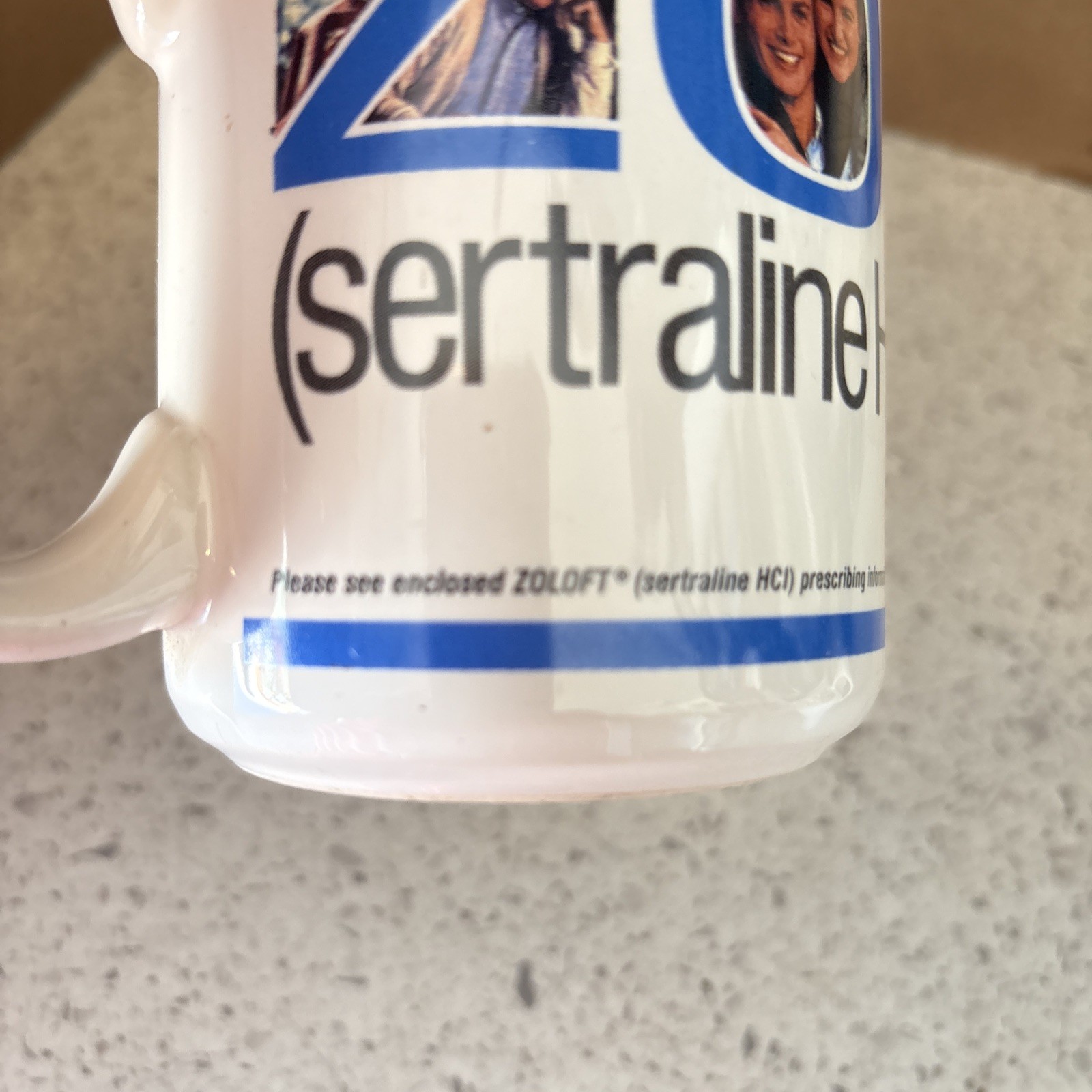 Zoloft First-Line Therapy Coffee Mug Pharmaceutical Promo Rep Advertising Pfizer