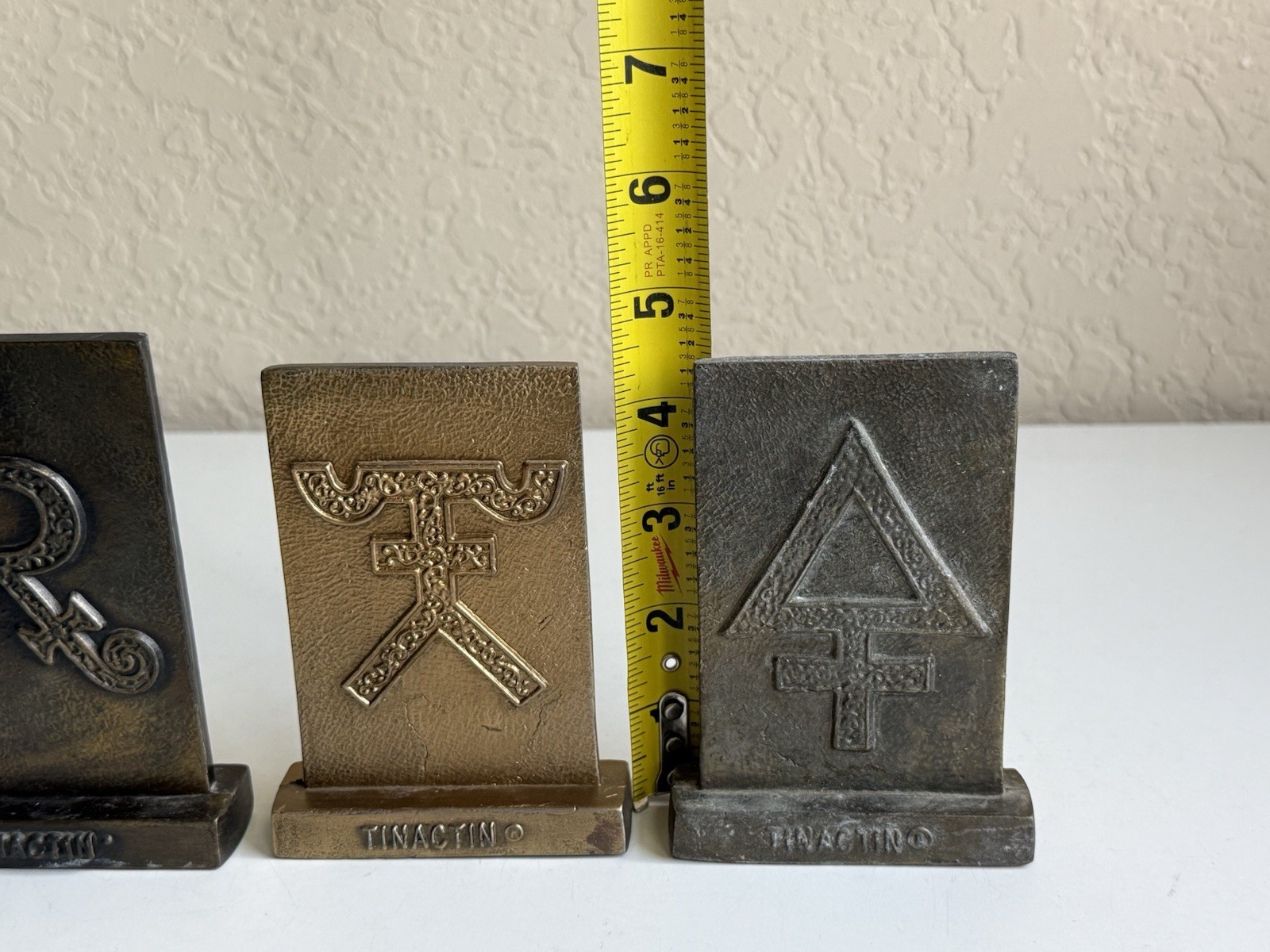 LOT 3! 80’s Secundum Artem Tinactin Metal Paperweight Pharmacy RX Drugstore VTG